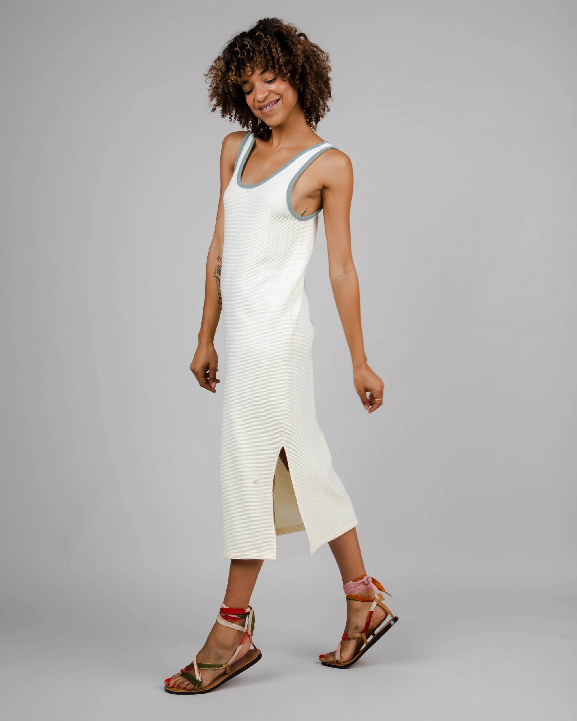 Jersey Long Dress White - Image 7