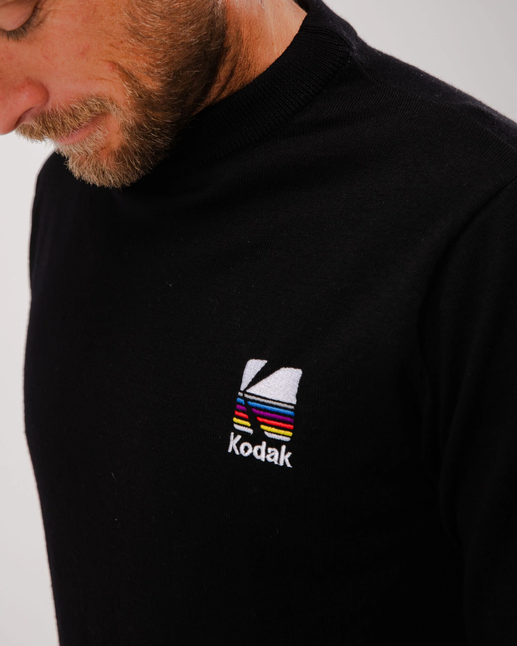 Kodak Logo Wool Sweater Black - Image 3