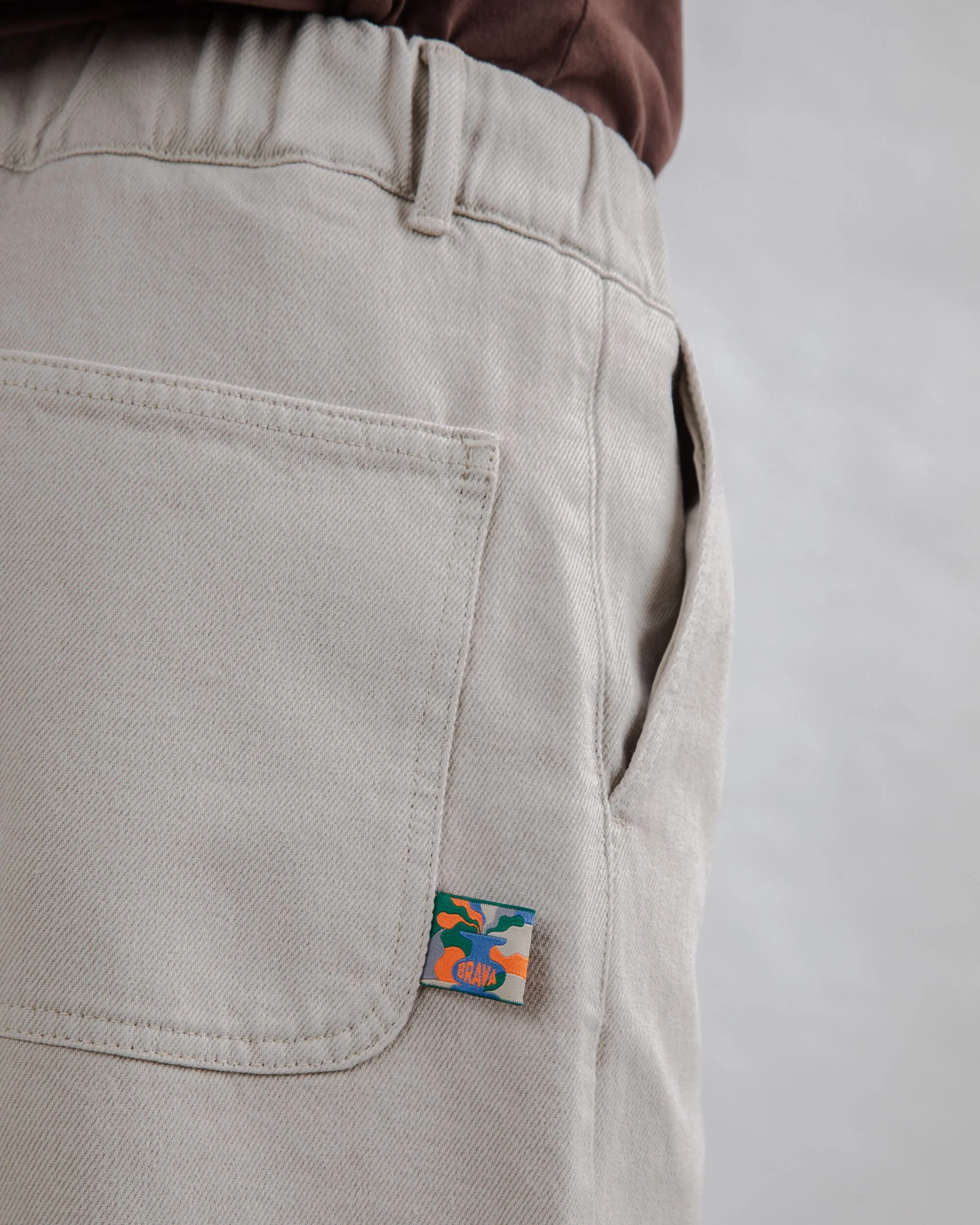 Loose Relaxed Pants Beige - Image 6