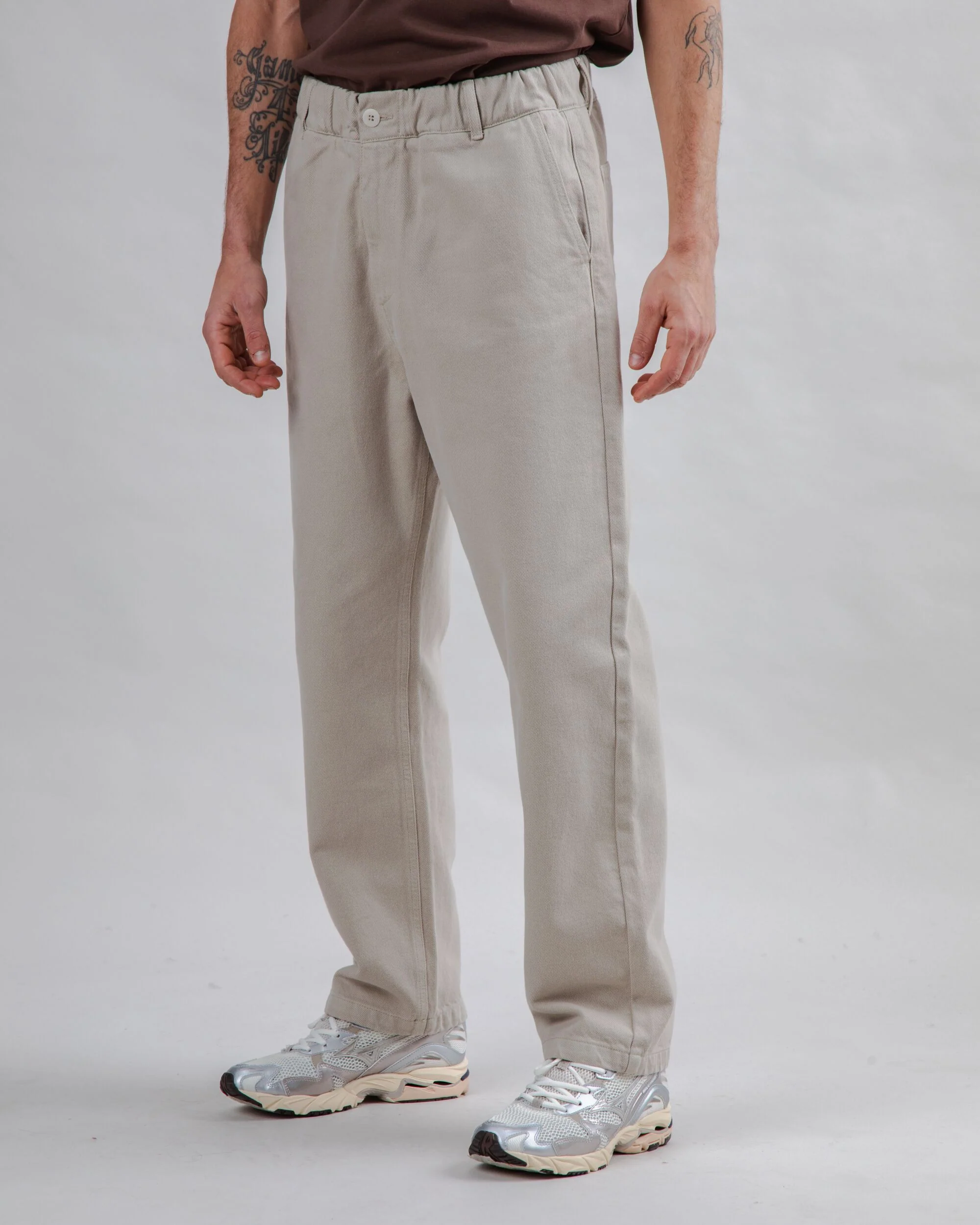 Loose Relaxed Pants Beige - Image 7