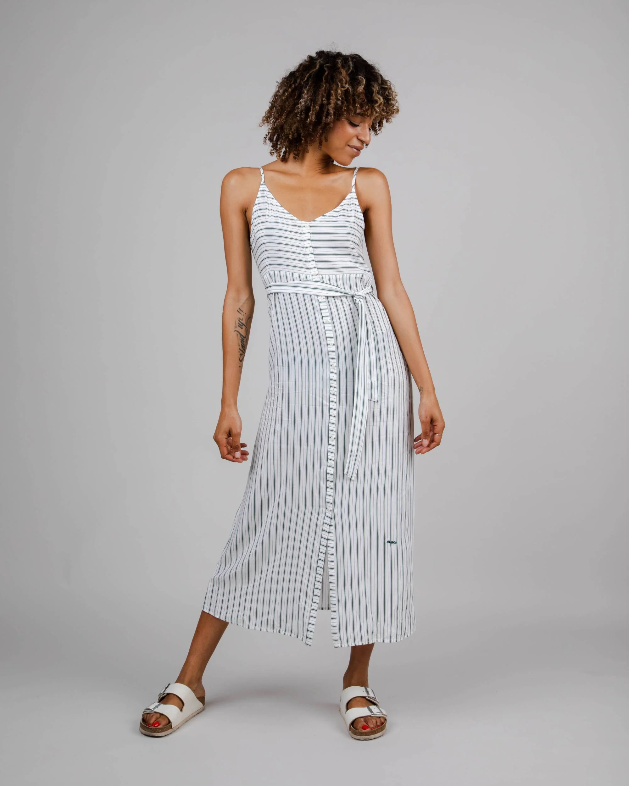 Mix Strap Dress Kale - Image 9