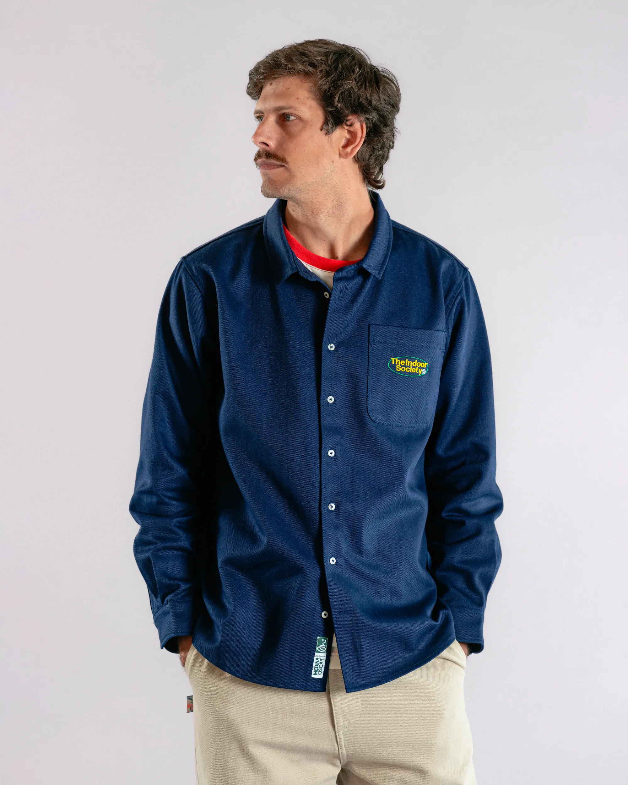 The Indoor Society Overshirt Blue - Image 2