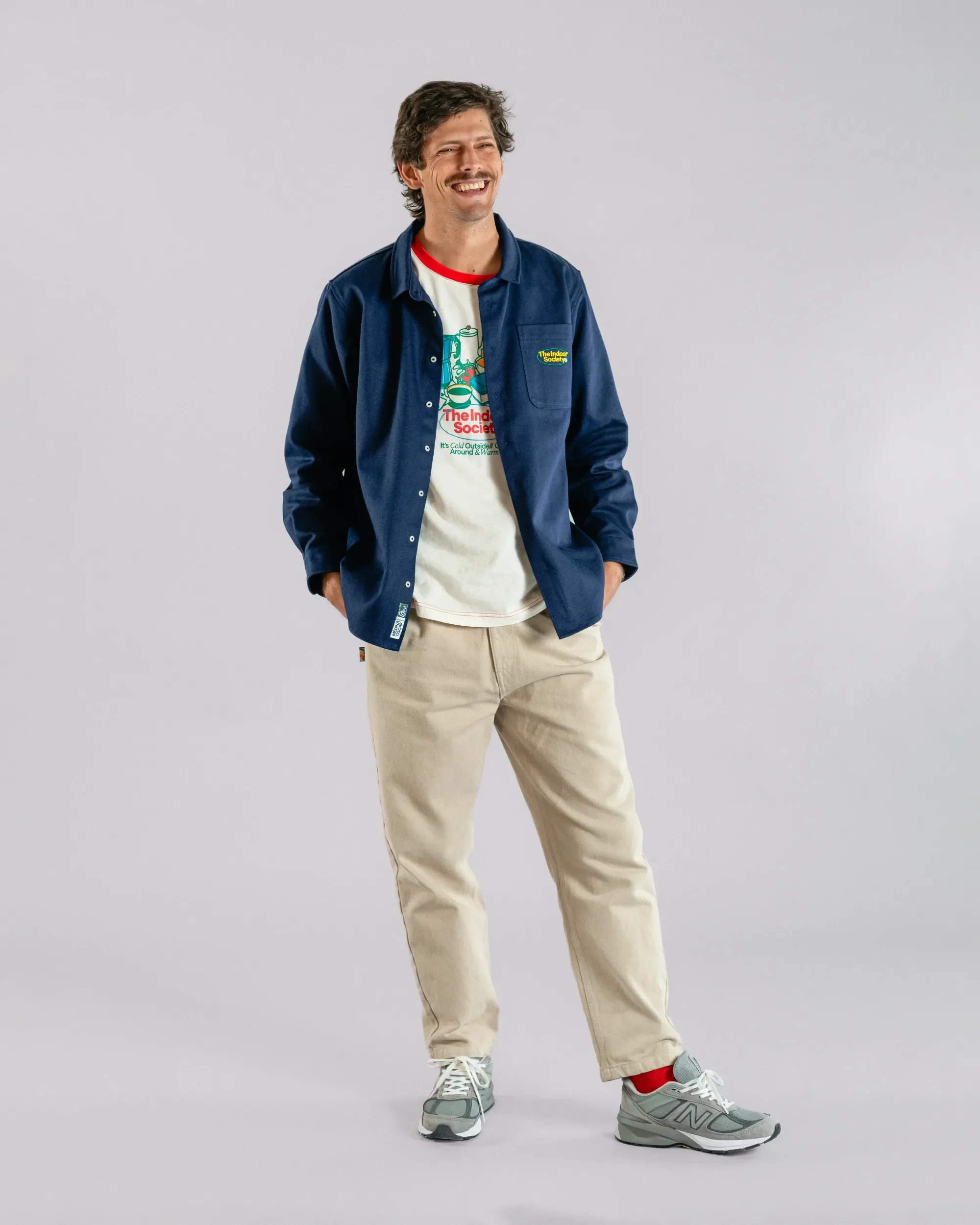 The Indoor Society Overshirt Blue - Image 3