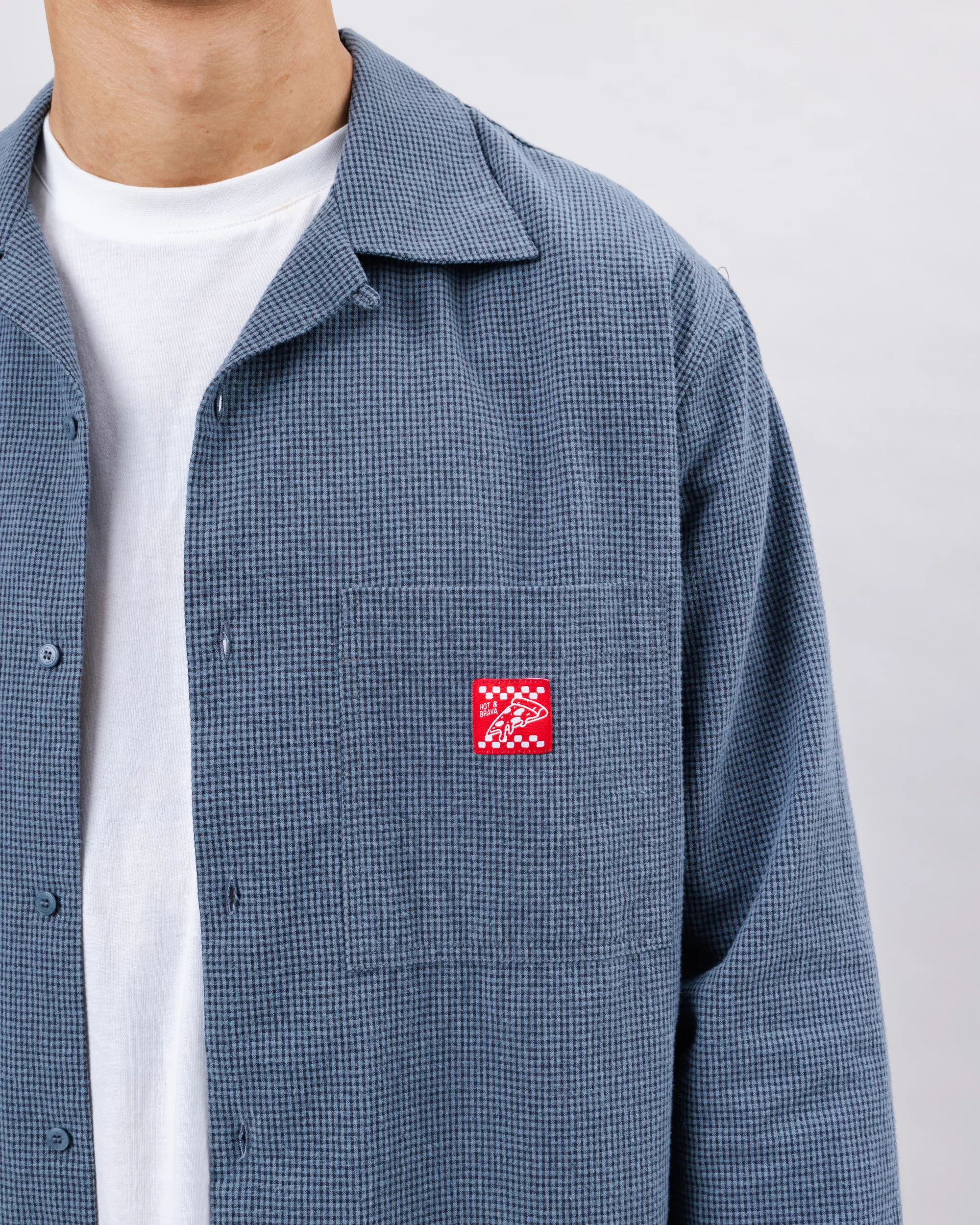 Oversize Checks Pizza Shirt - Image 4