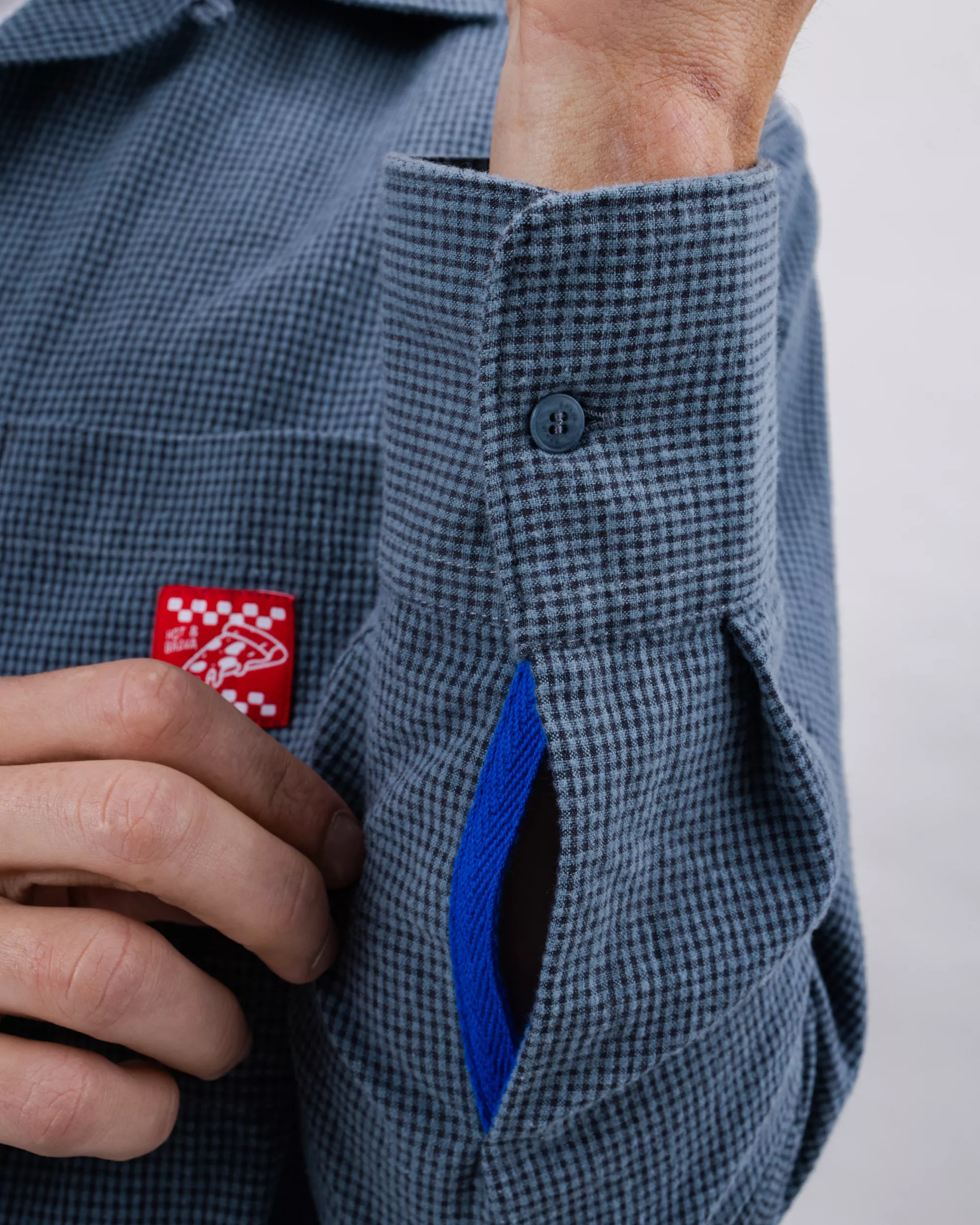Oversize Checks Pizza Shirt - Image 7