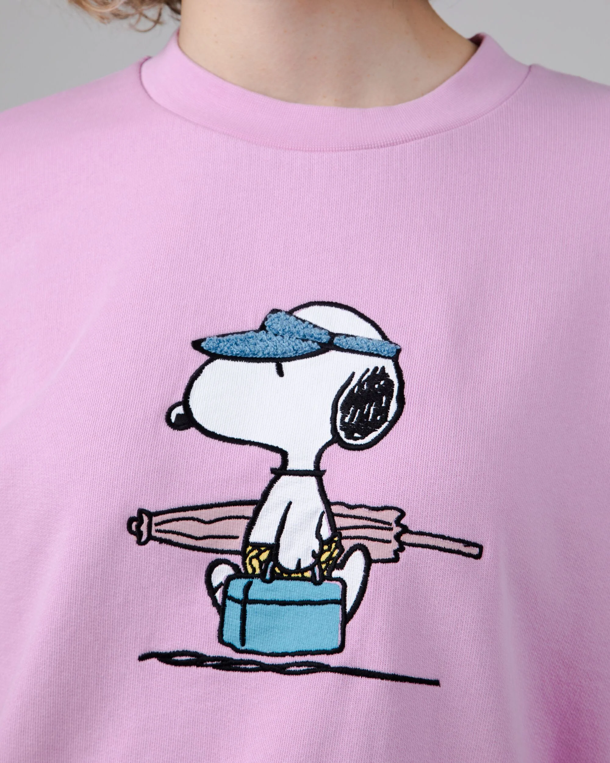 Peanuts Beach Sweatshirt Pink - Image 7