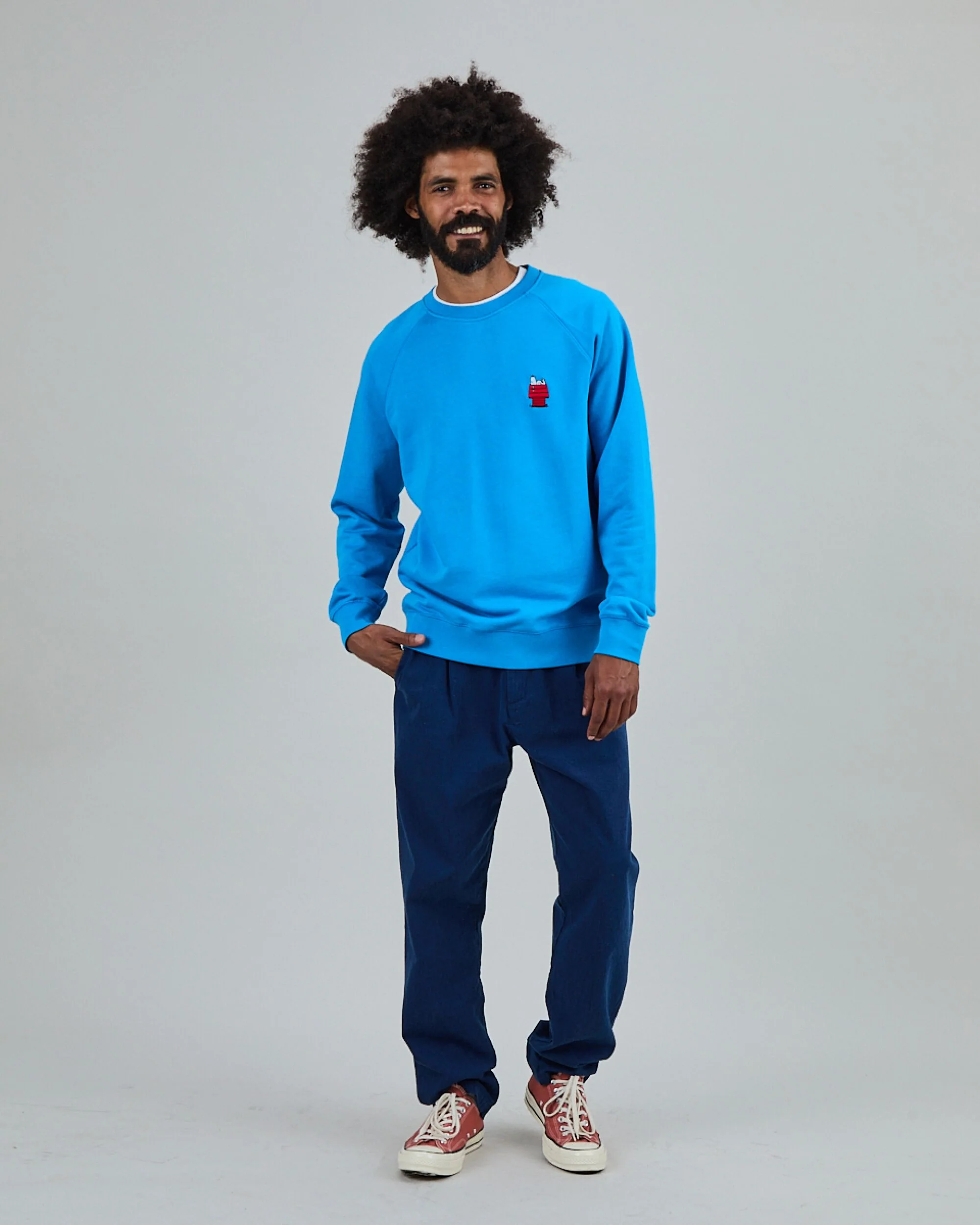 Peanuts Snoopy Doghouse Sweatshirt Blue - Image 3
