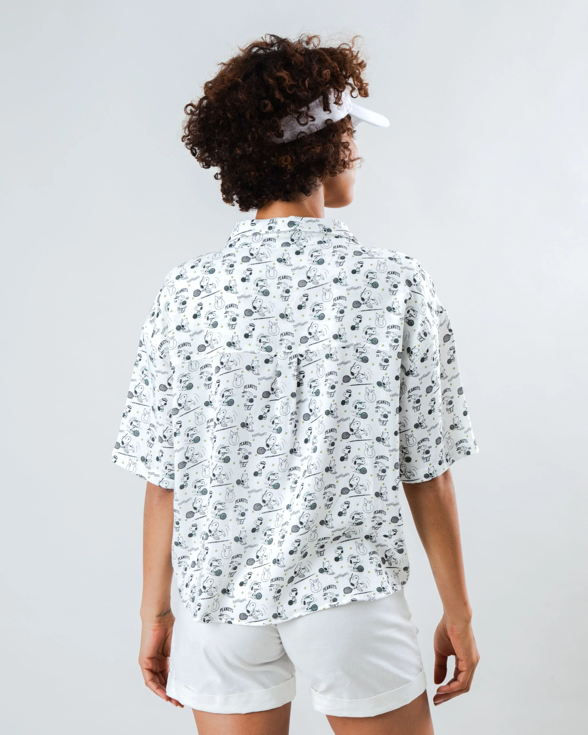 Peanuts Racquet Club Tennis Cropped Blouse - Image 5