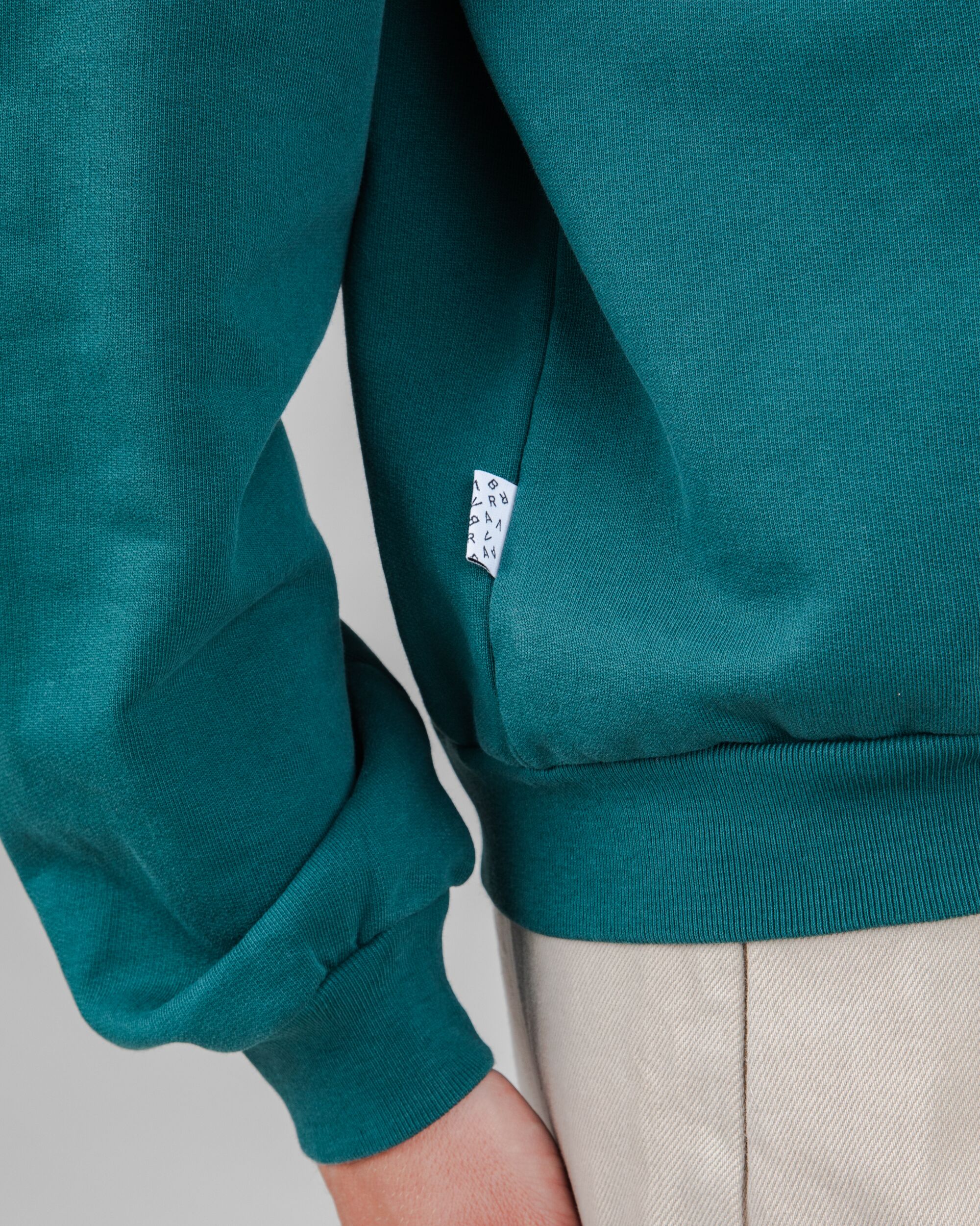 Peanuts Records Polo Sweatshirt Green - Image 6