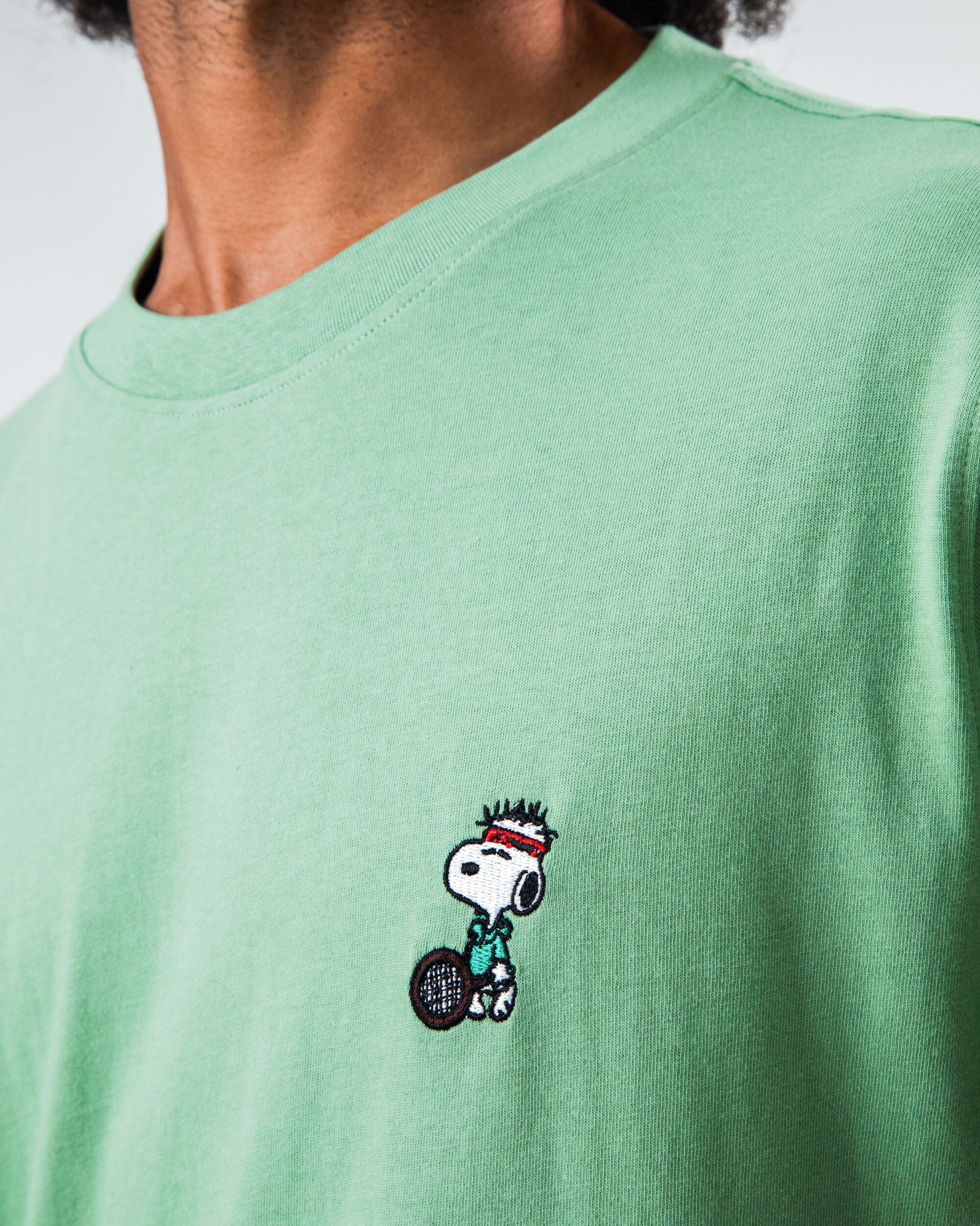 Peanuts Tennis Snoopy T-shirt Light Green - Image 4