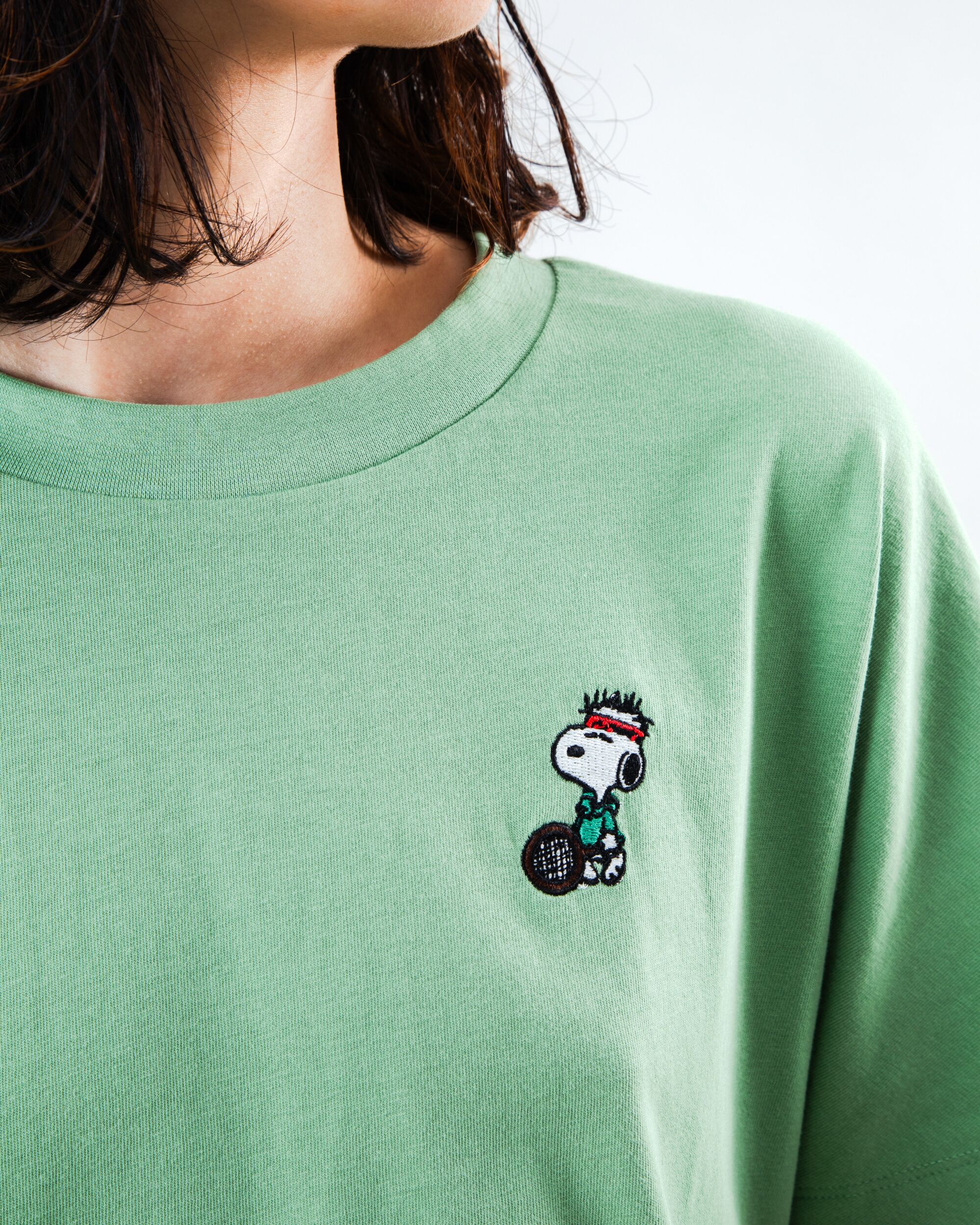 Peanuts The Tennis Snoopy Oversize Tee Green - Image 3