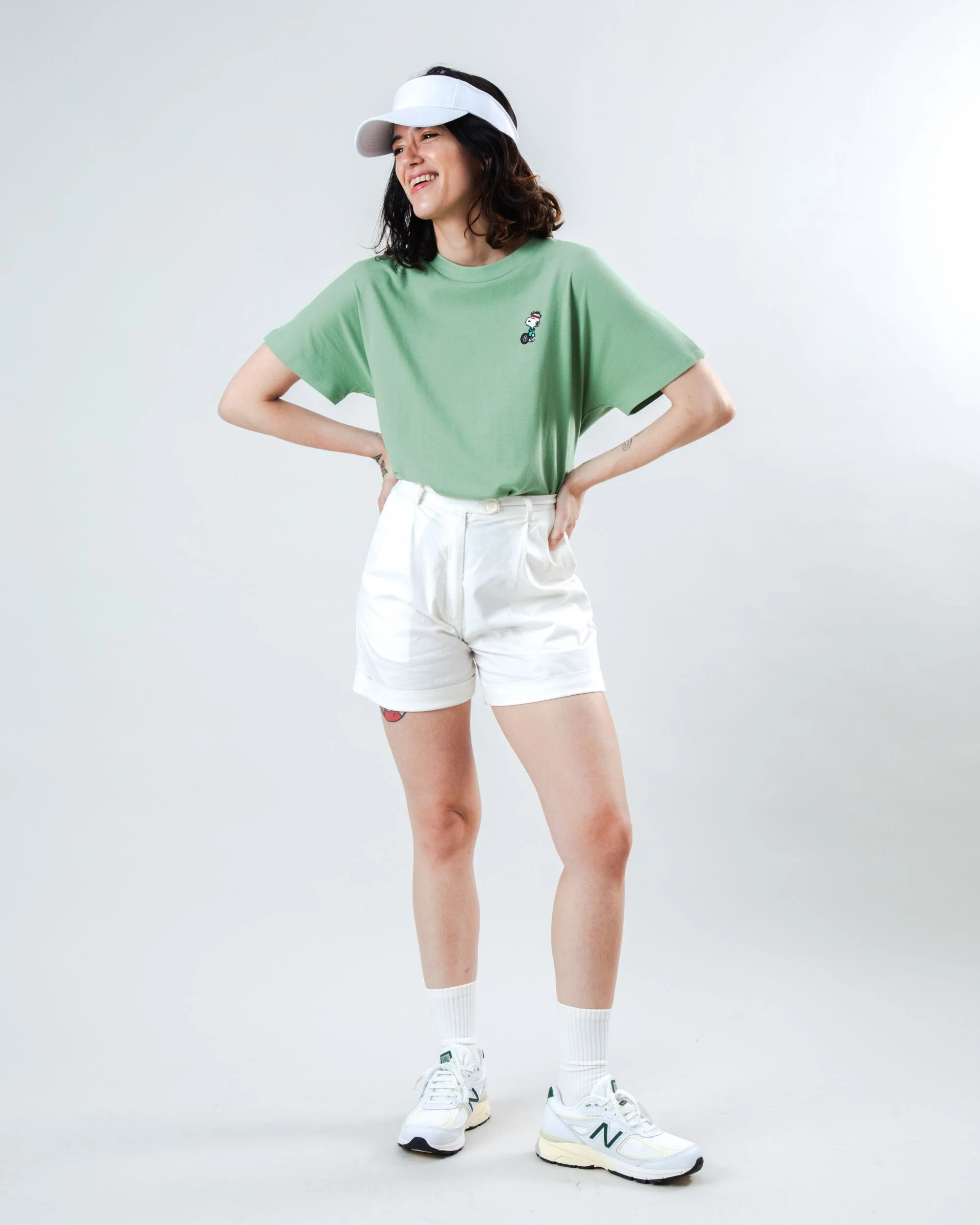 Peanuts The Tennis Snoopy Oversize Tee Green - Image 4