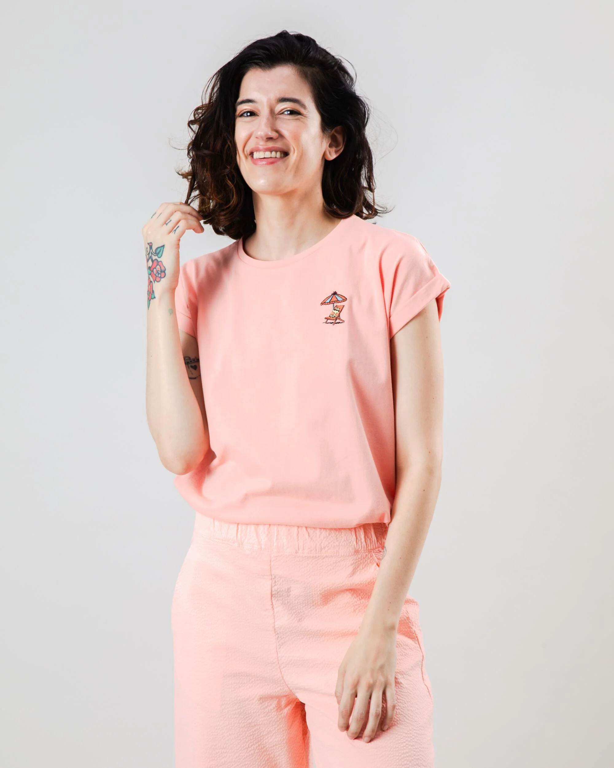 Peanuts Tropical Scoop Tee Pink - Image 2