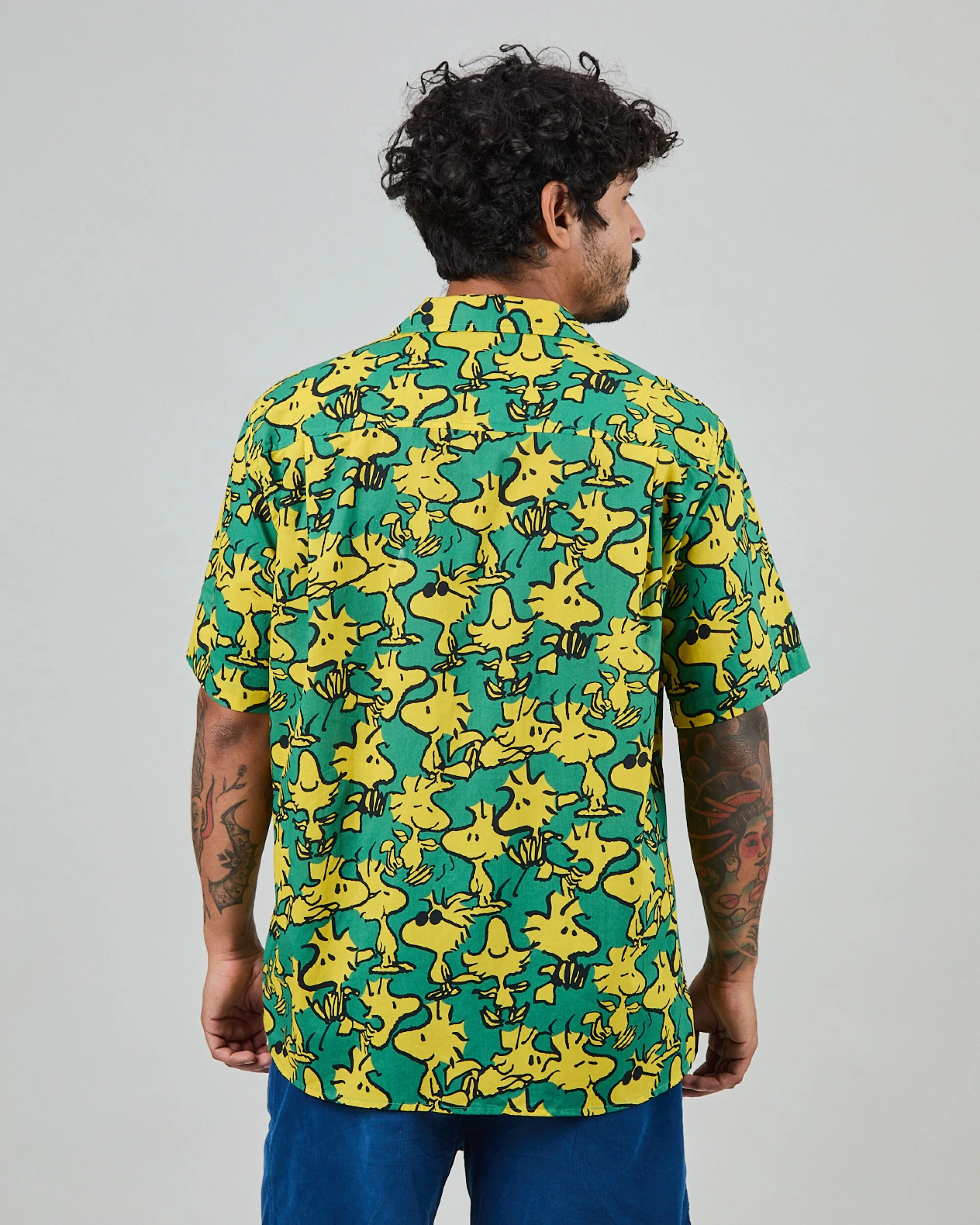 Peanuts Woodstock Aloha Shirts Green - Image 5