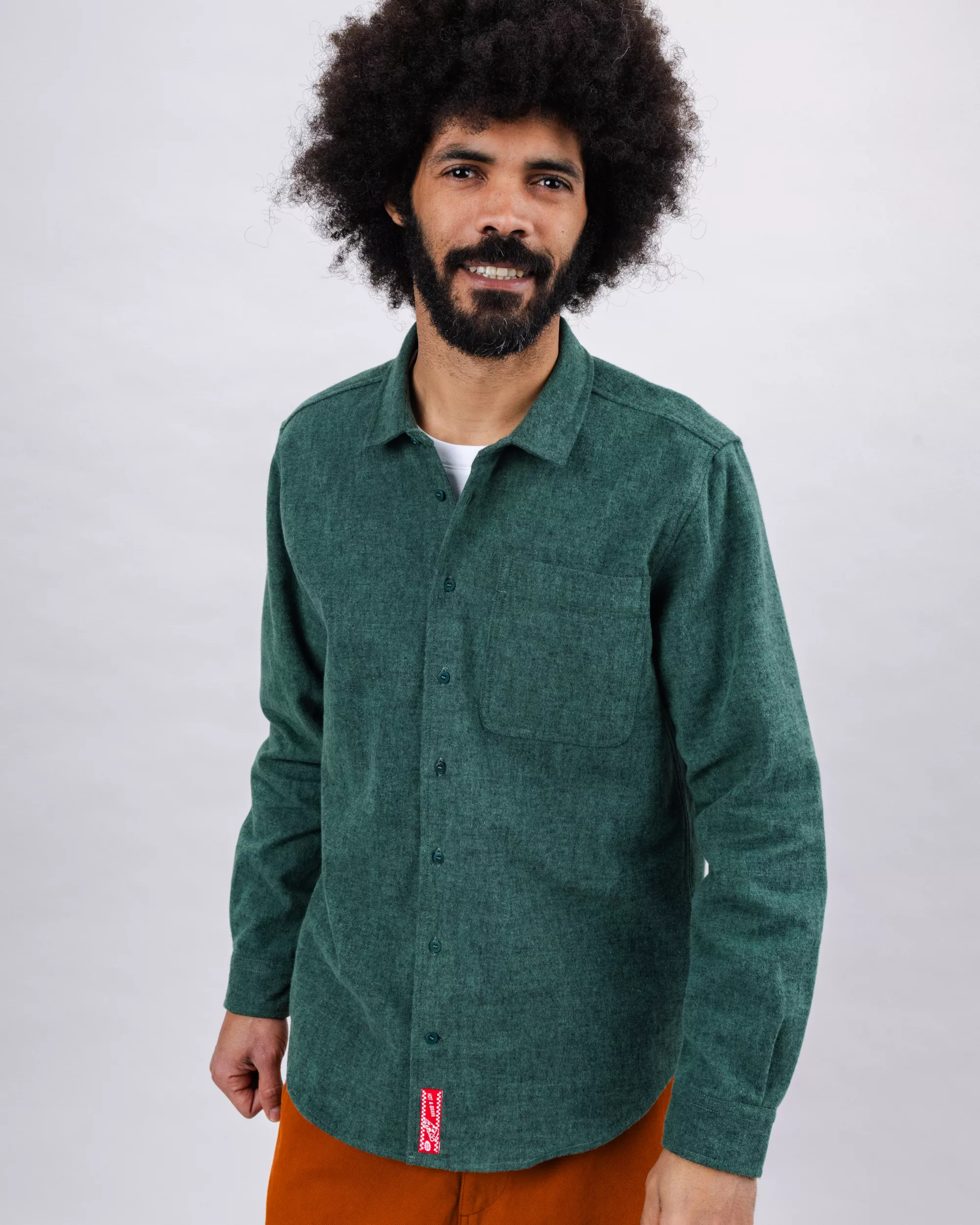 Pizza Flannel Overshirt Green - Image 2