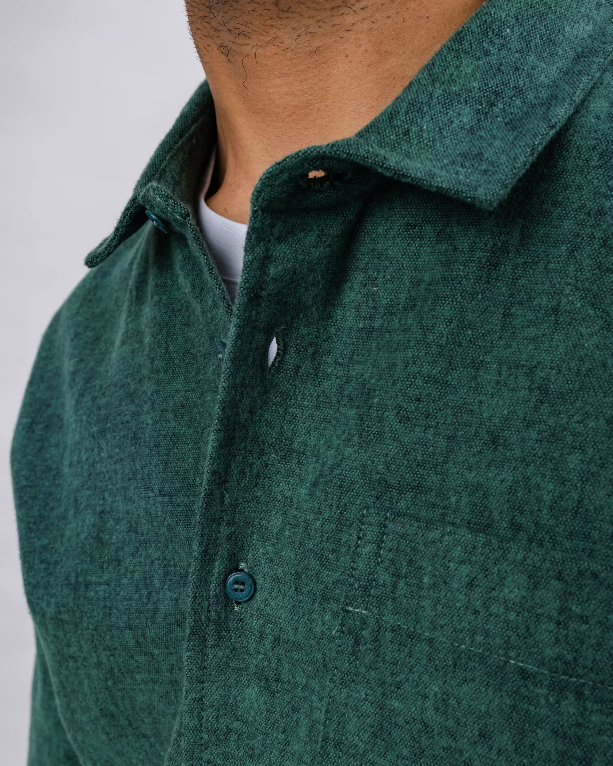 Pizza Flannel Overshirt Green - Image 4