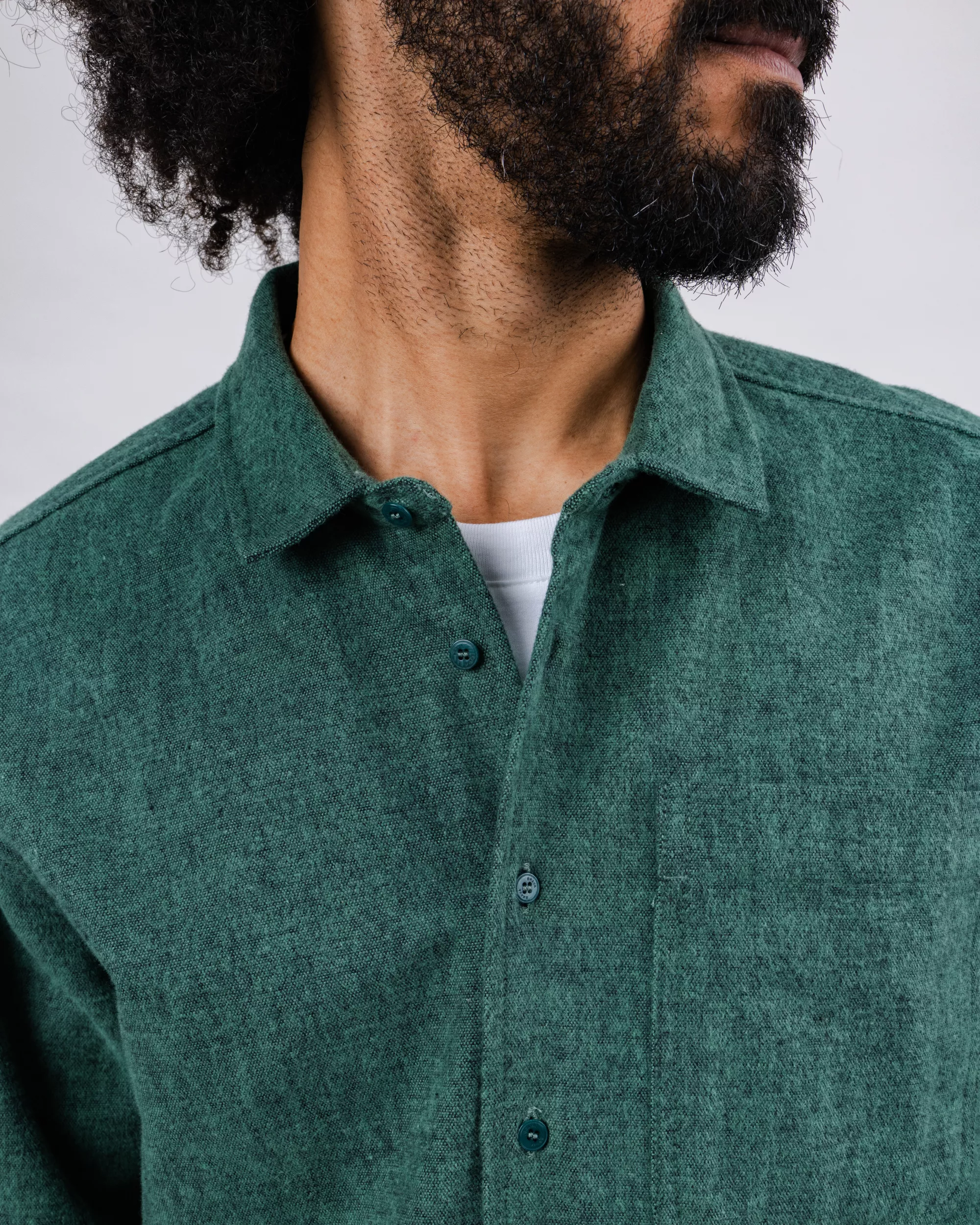 Pizza Flannel Overshirt Green - Image 8
