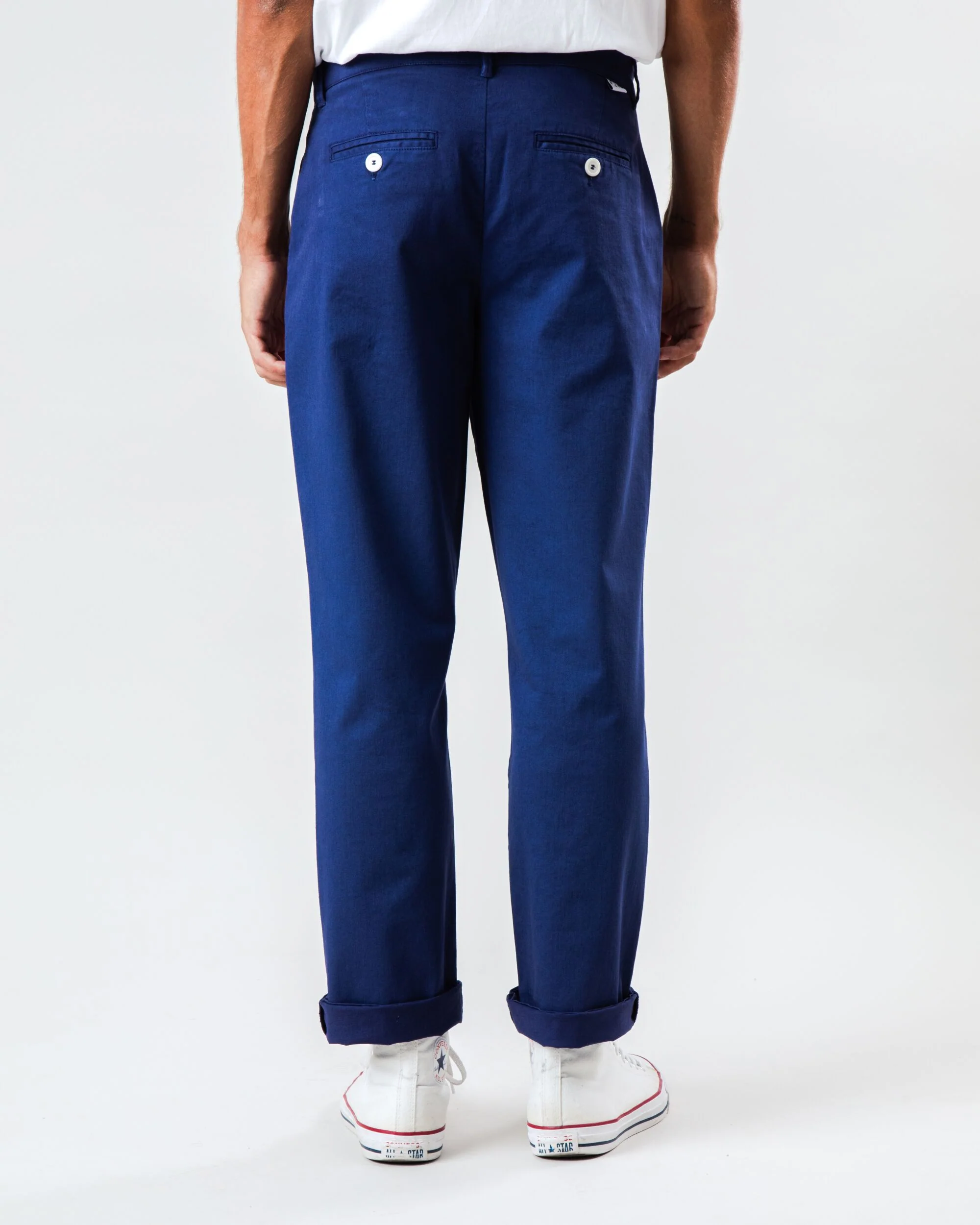 Pleated Chino Navy - Image 4