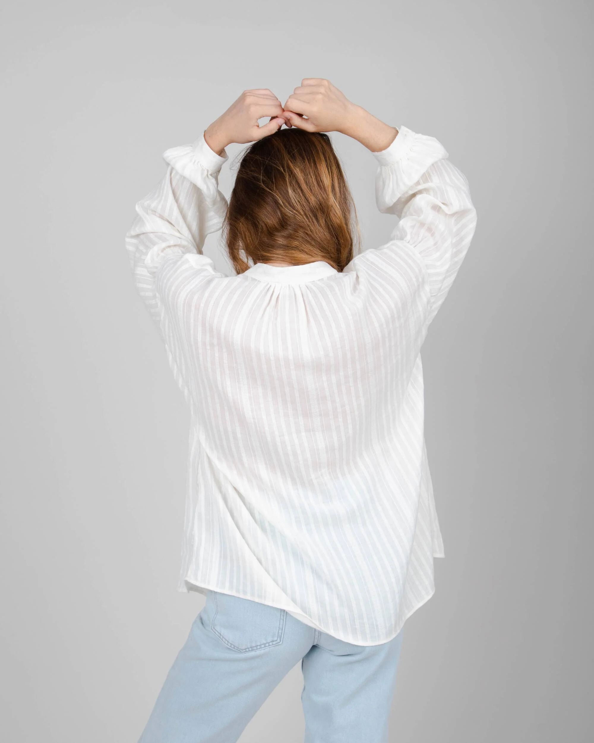 Polka Dot Blouse White - Image 4