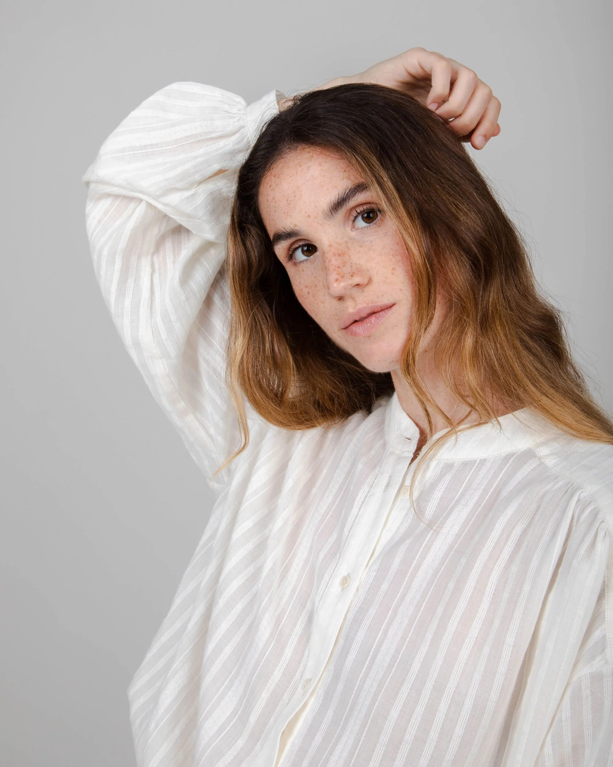 Polka Dot Blouse White - Image 5