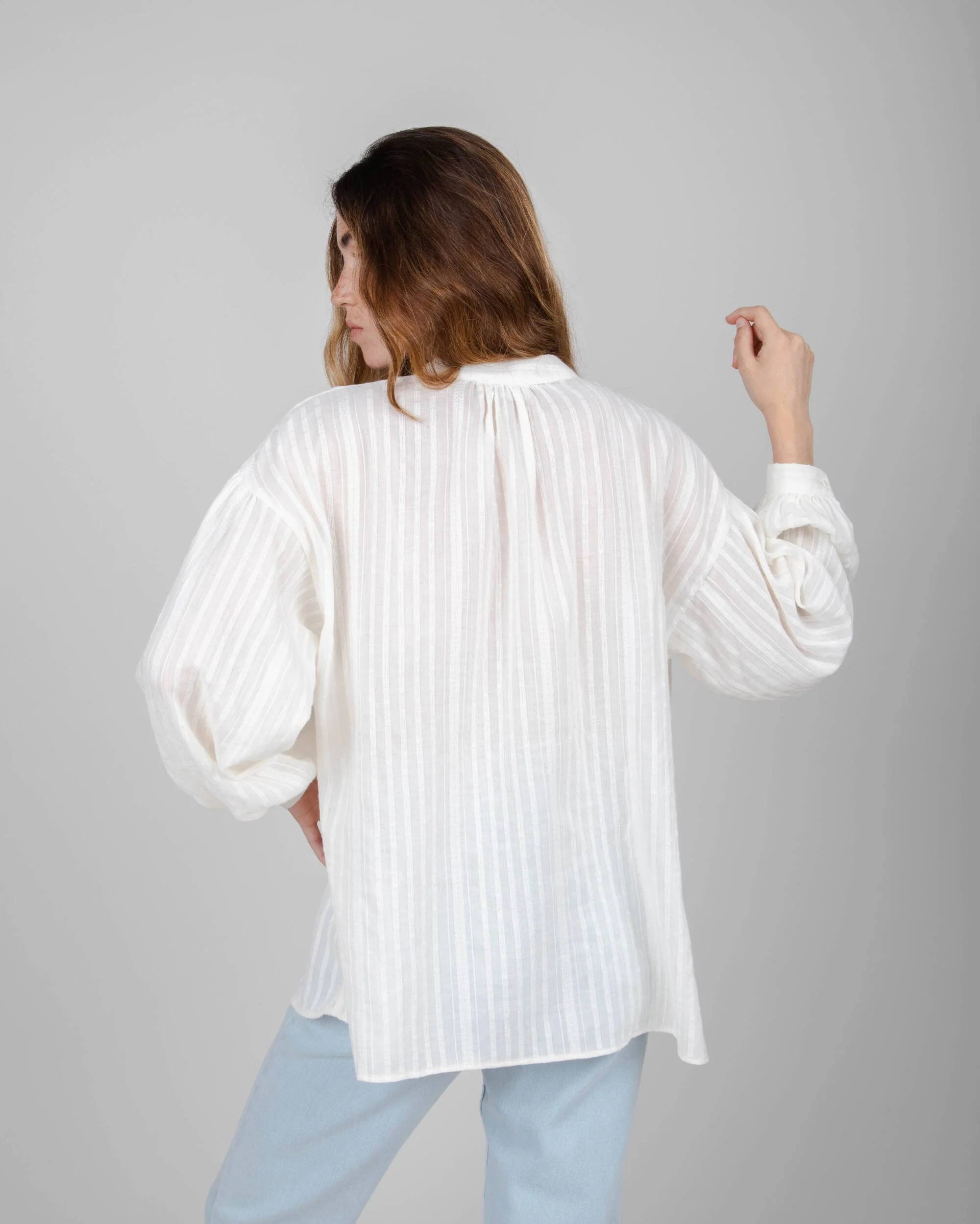 Polka Dot Blouse White - Image 6
