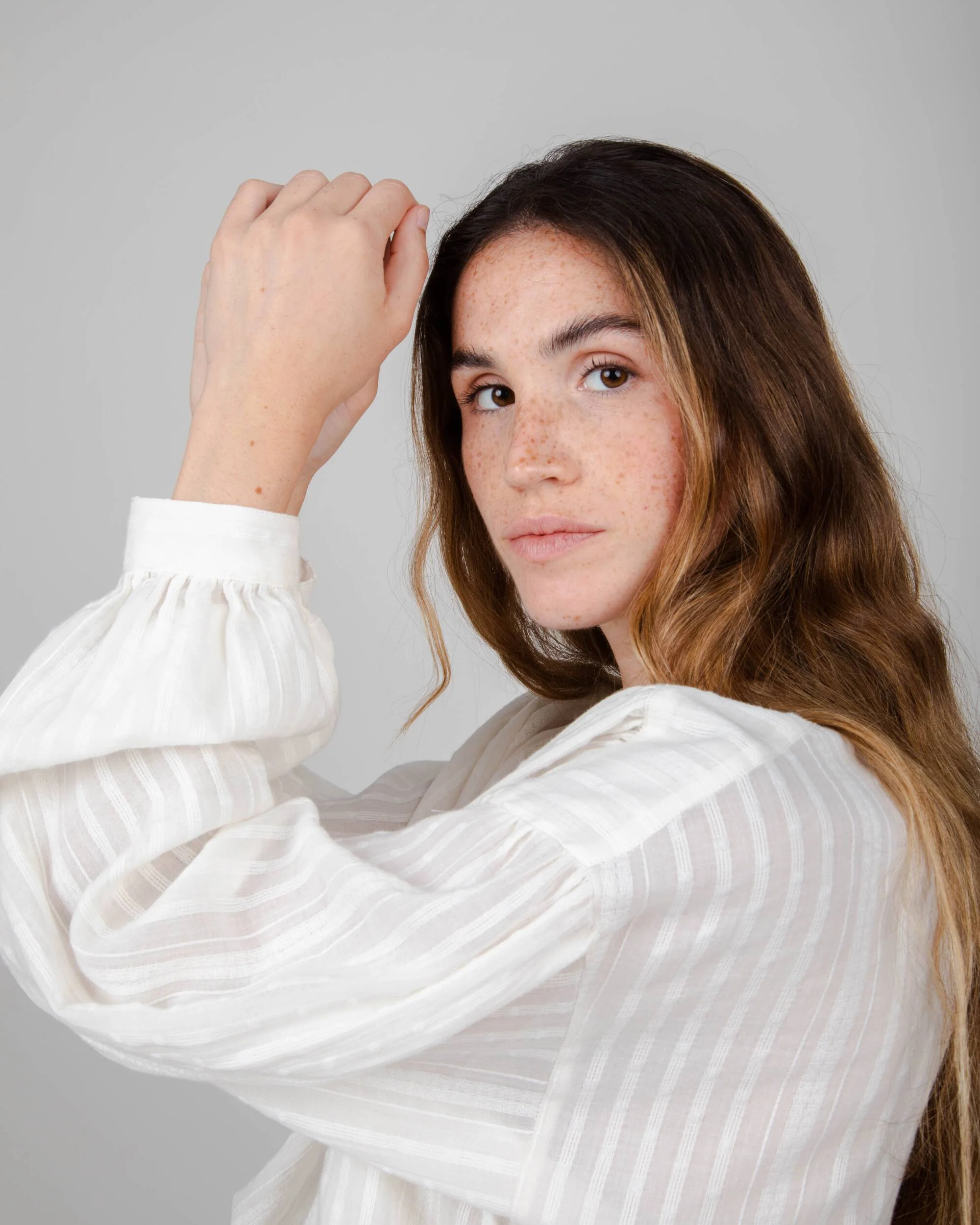 Polka Dot Blouse White - Image 7