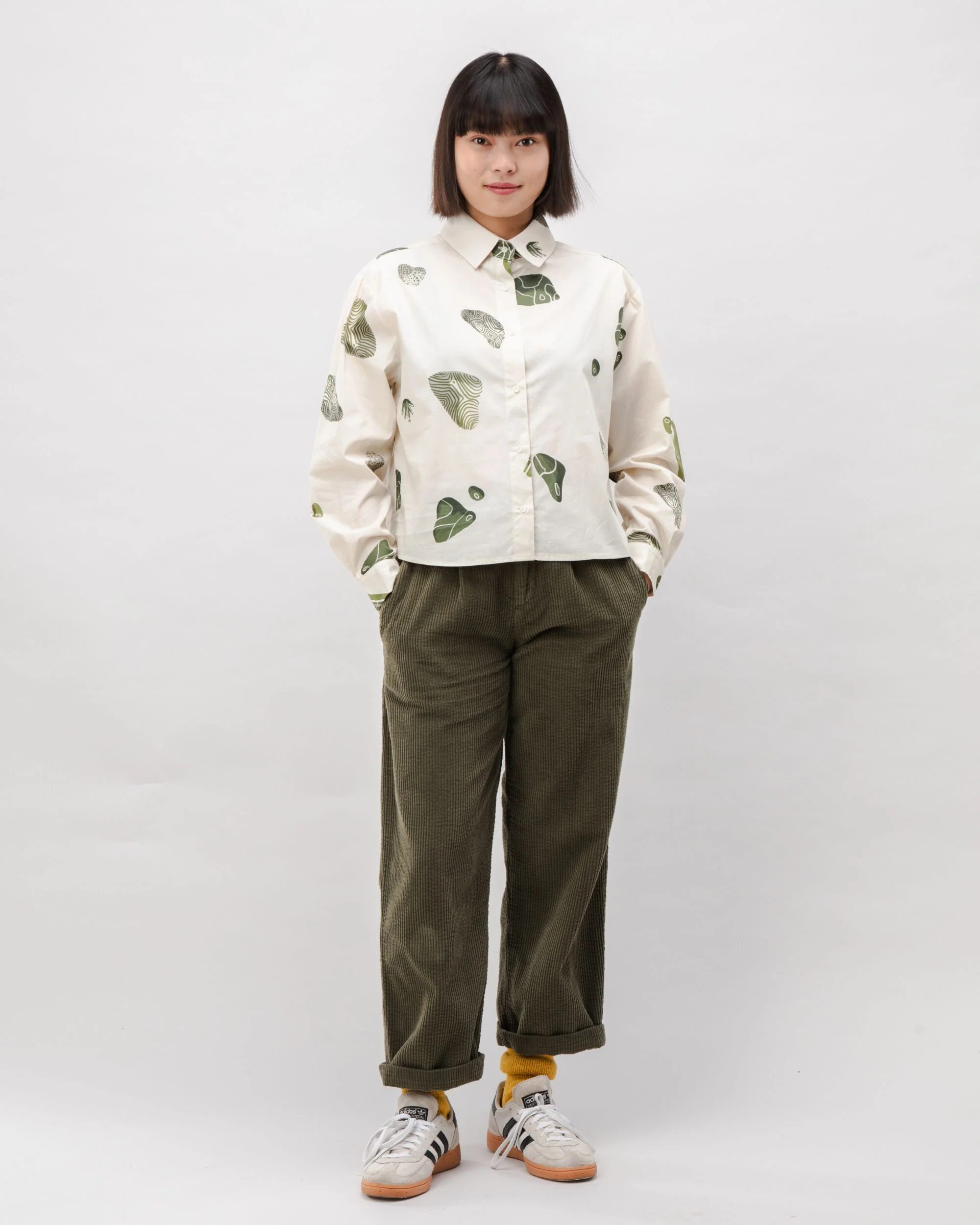 Quarry Boxy Cotton Blouse Ecru - Image 3
