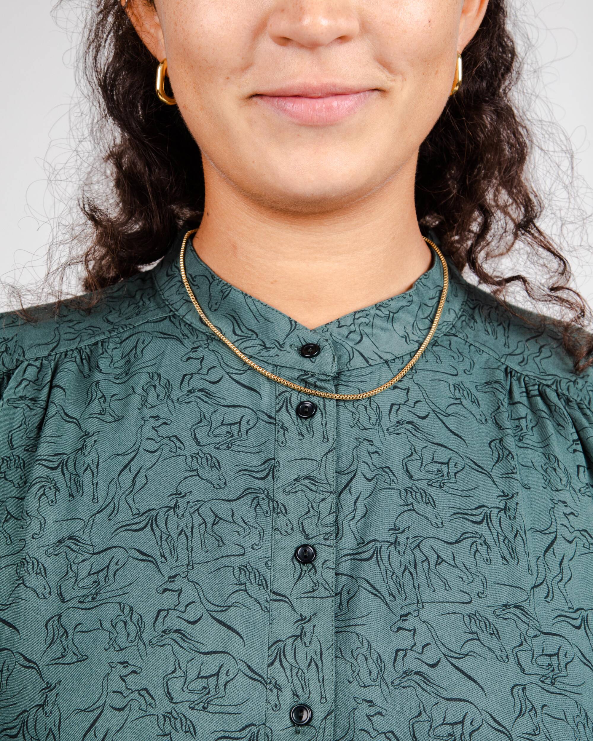 Riding Boho Dress Dark Green - Image 5