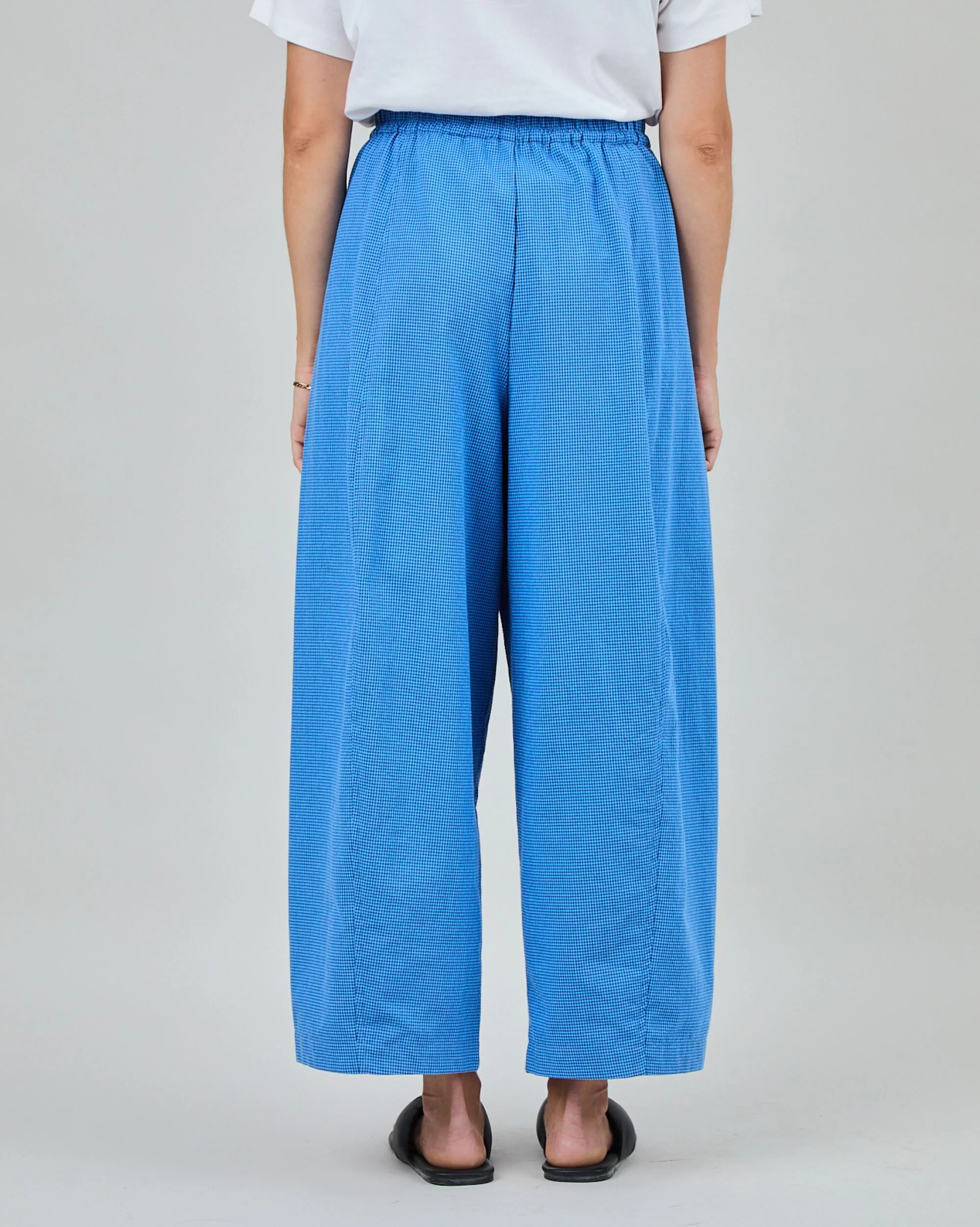 Checks Balloon Pants Blue - Image 4