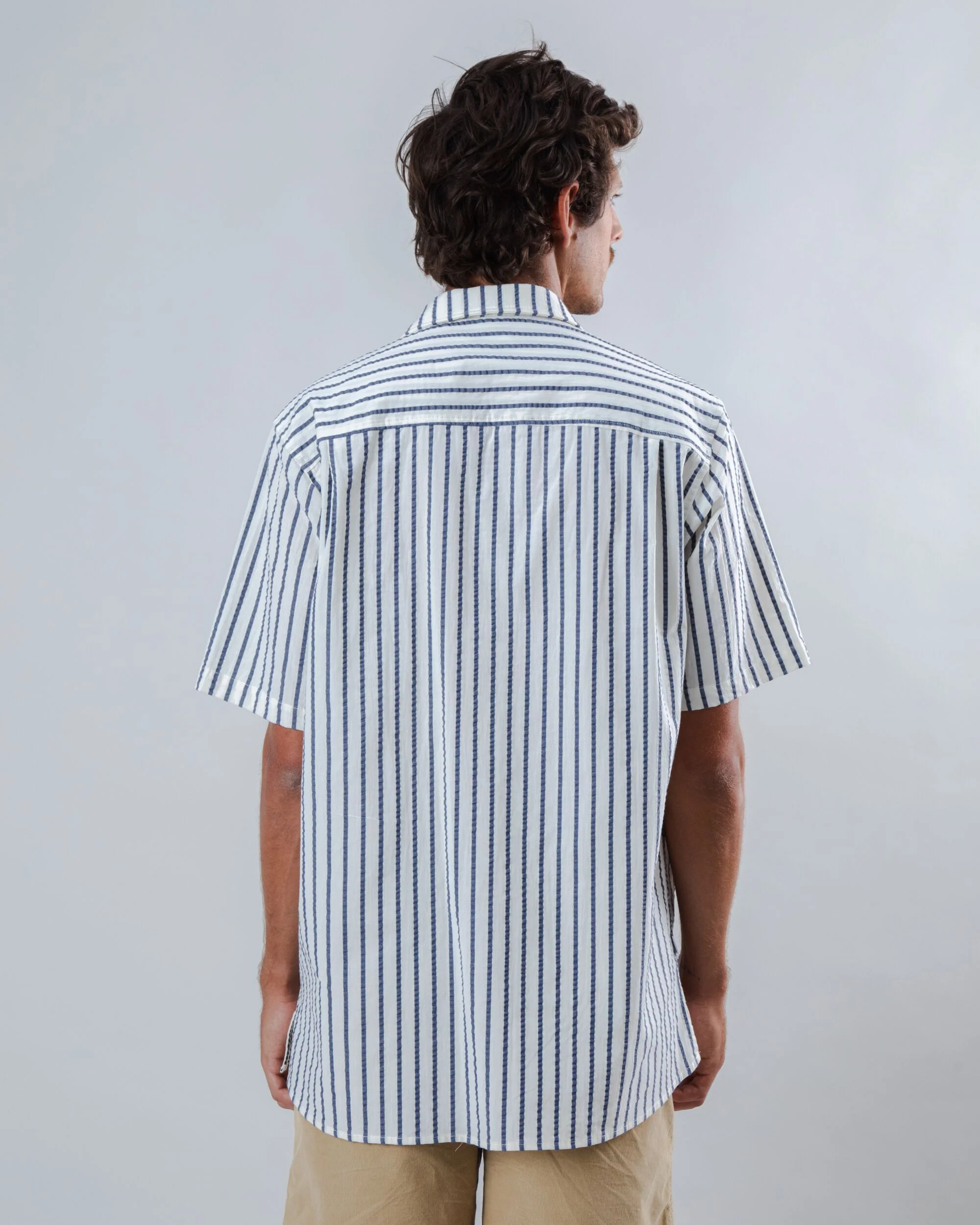 Sailor Aloha Shirt Blue - Image 5