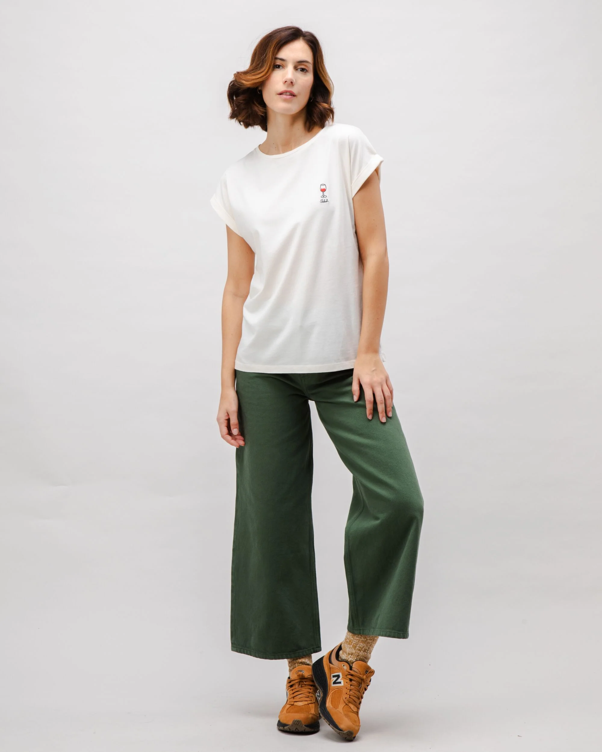 Salut Scoop Cotton Tee Ecru - Image 3