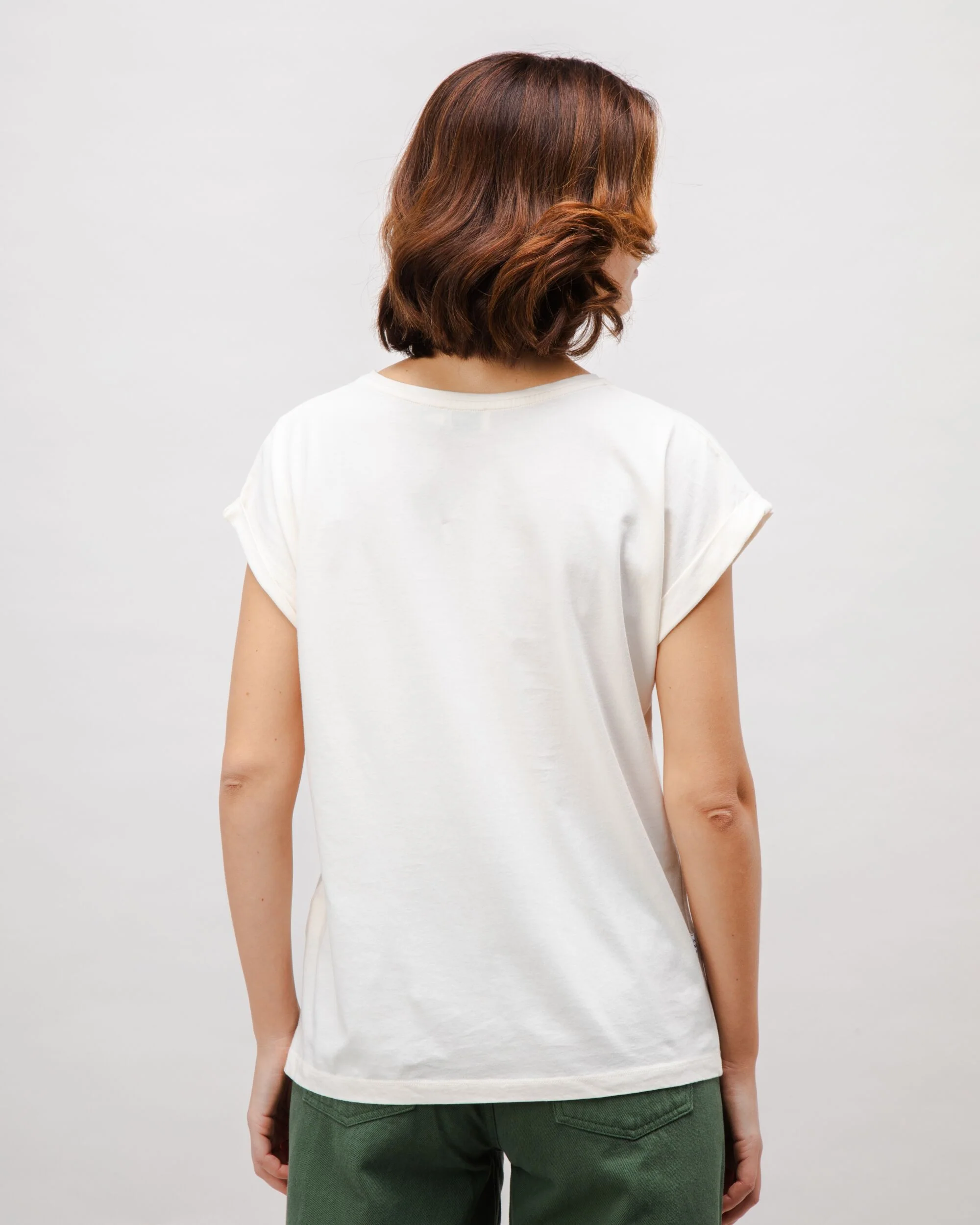 Salut Scoop Cotton Tee Ecru - Image 5