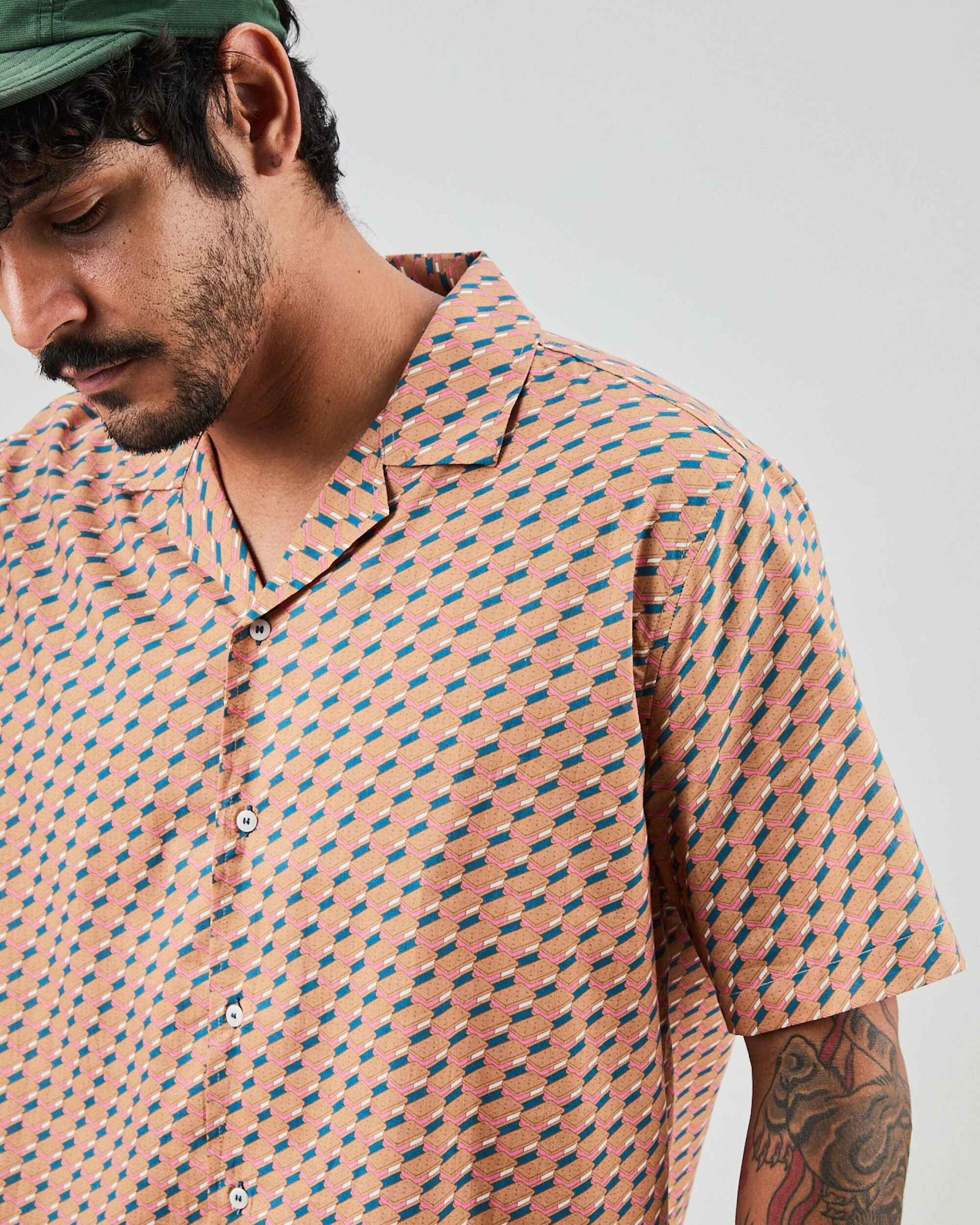 Icecream Sandwich Aloha Shirt Blue - Image 2
