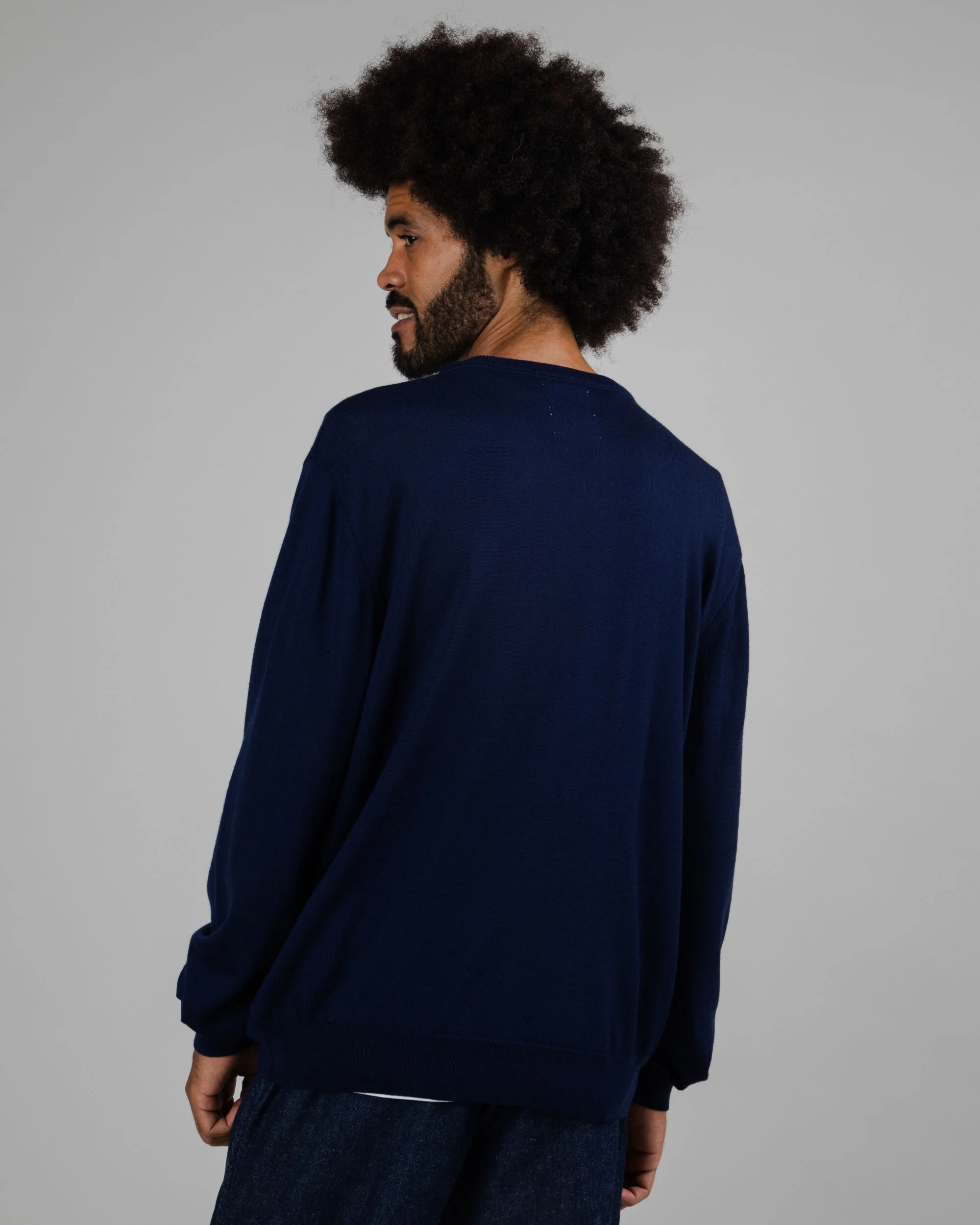 Snoopy Patch Wool Sweater Navy - Image 5