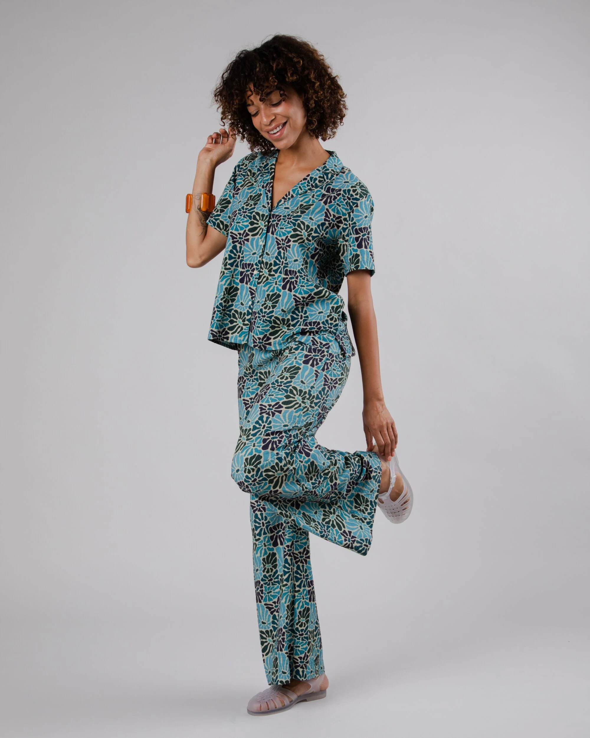 Spring Aloha Blouse Blue - Image 7