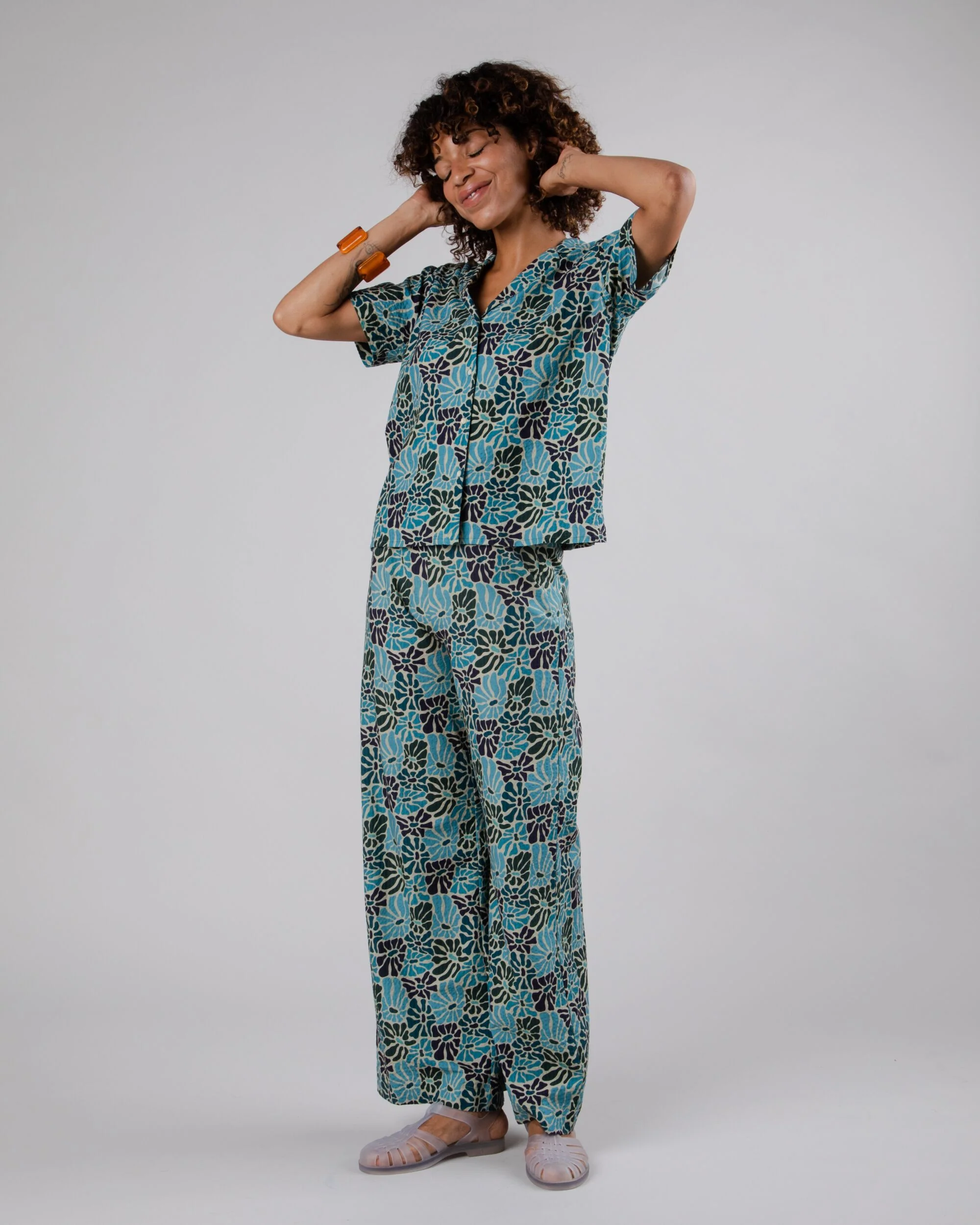 Spring Wide Leg Pants Blue - Image 2