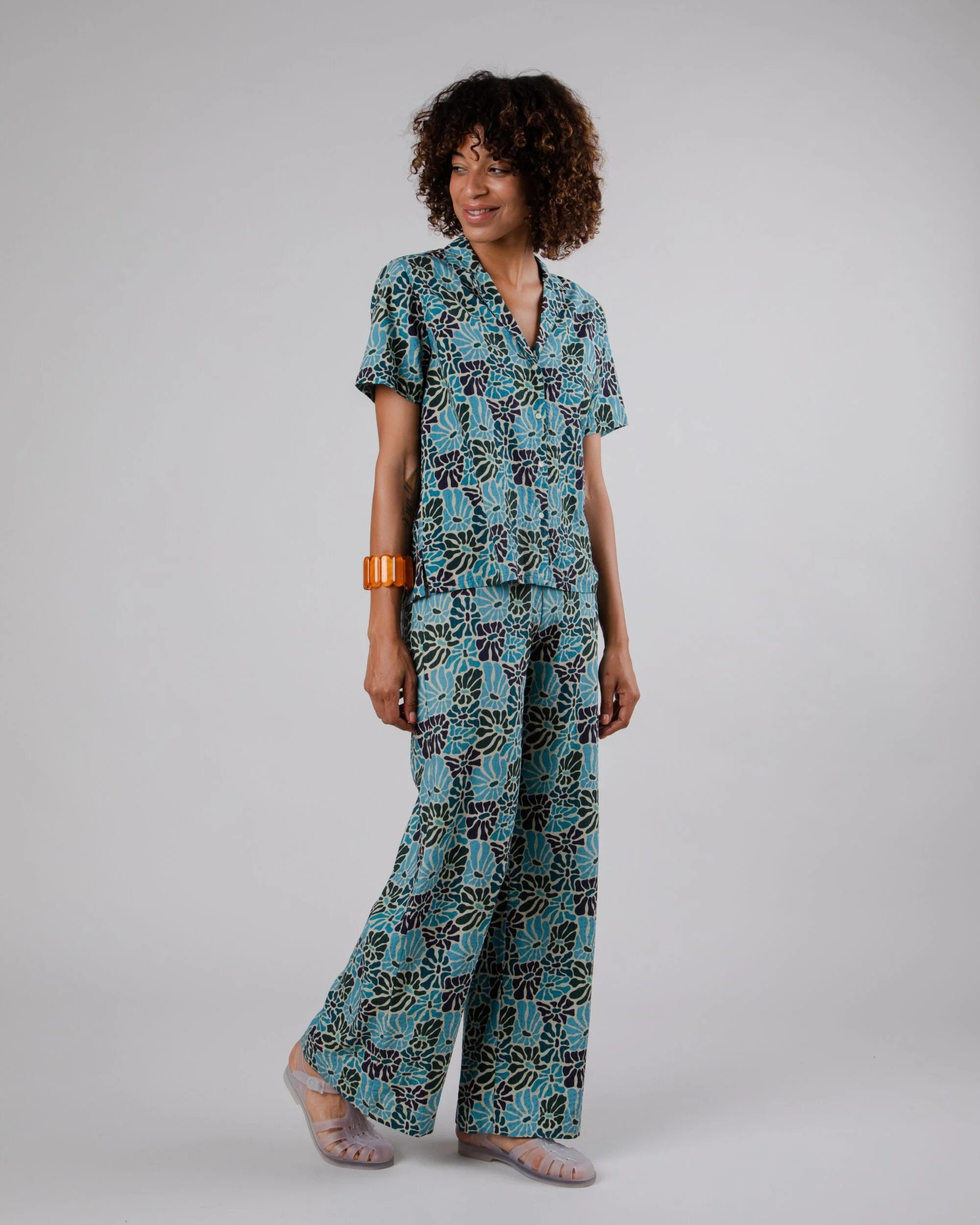 Spring Wide Leg Pants Blue - Image 7