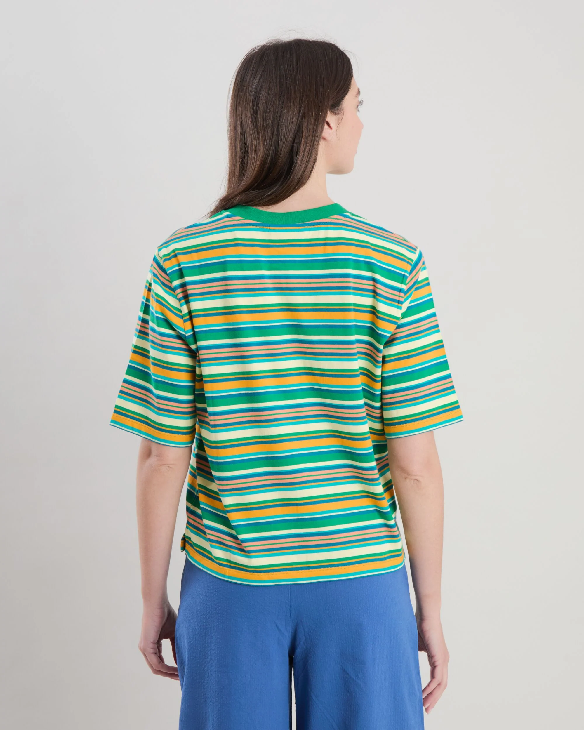Stripes Boxy Tee Green - Image 5