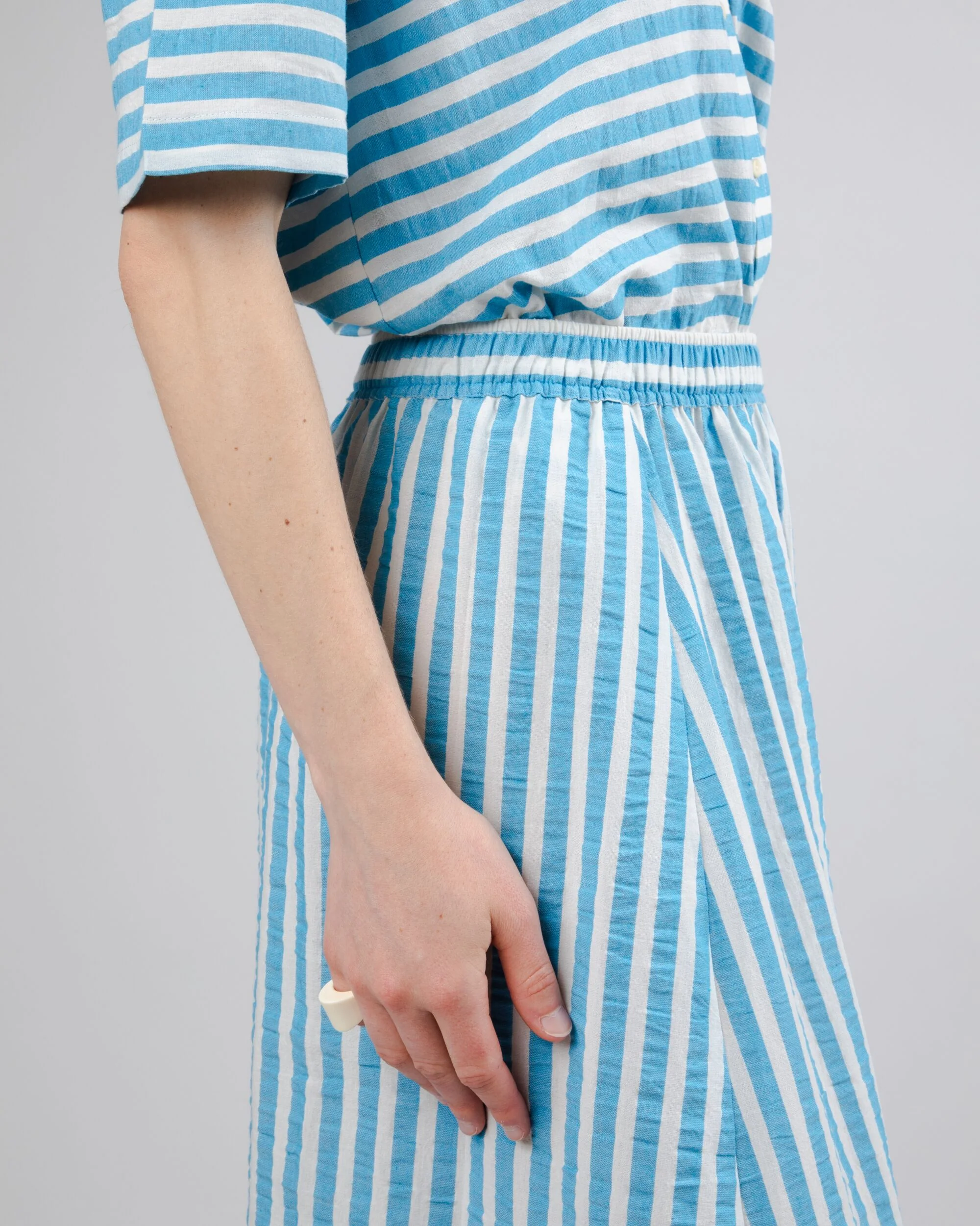 Stripes Long Skirt Blue - Image 3
