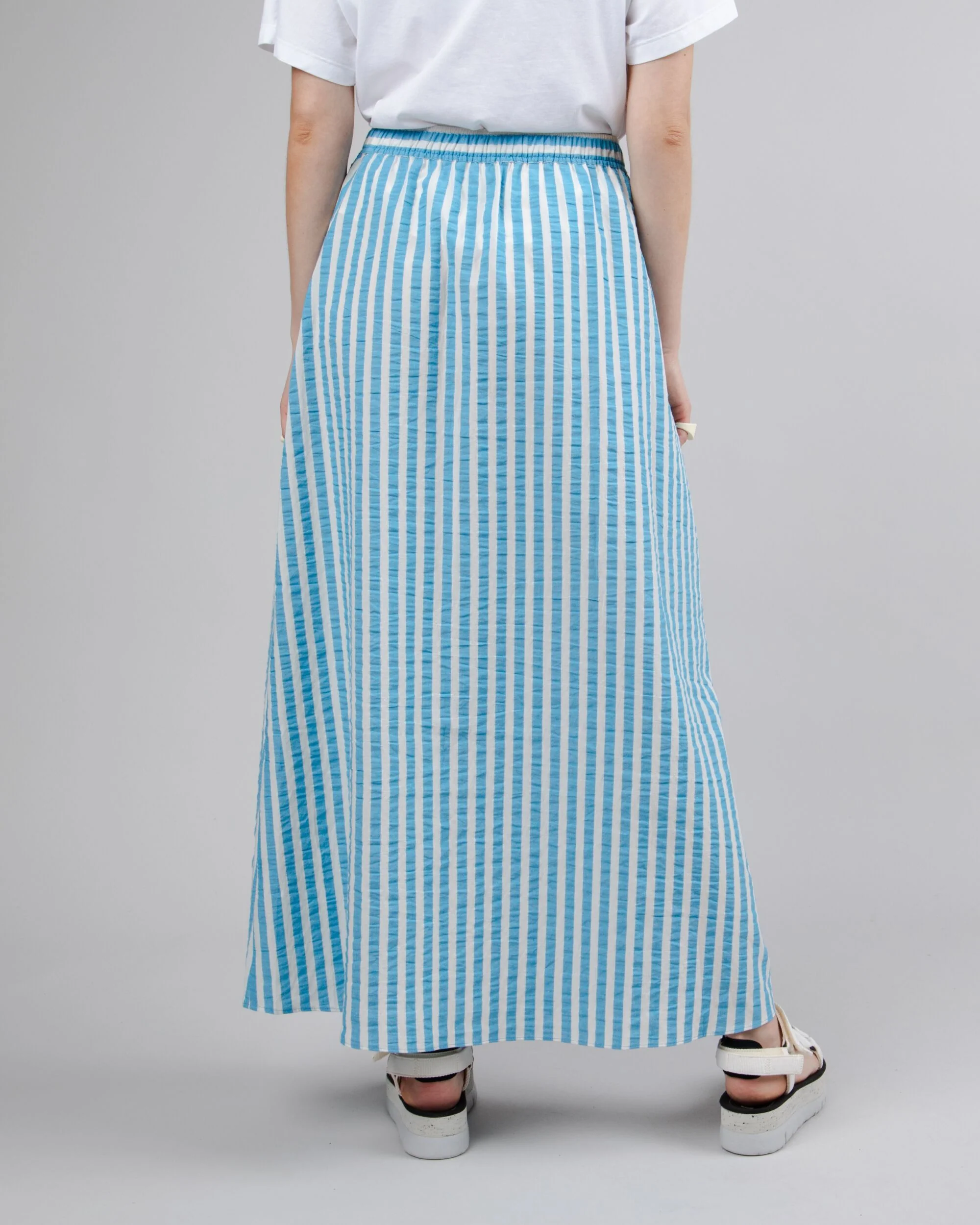 Stripes Long Skirt Blue - Image 7