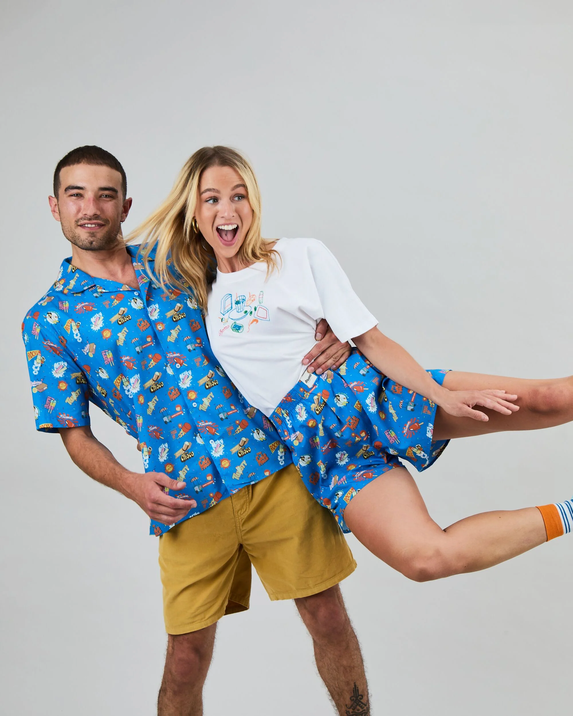 Summer Ice Cream Aloha Shirt Blue - Image 7