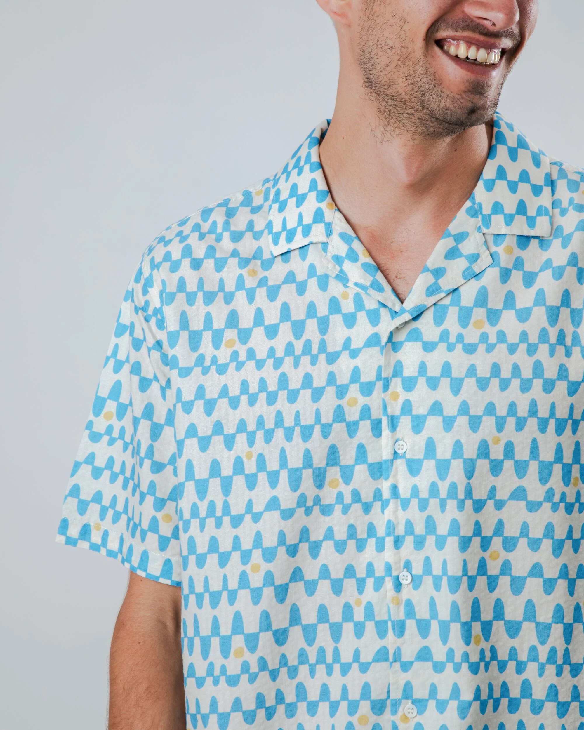 Sunset Aloha Shirt Blue - Image 2
