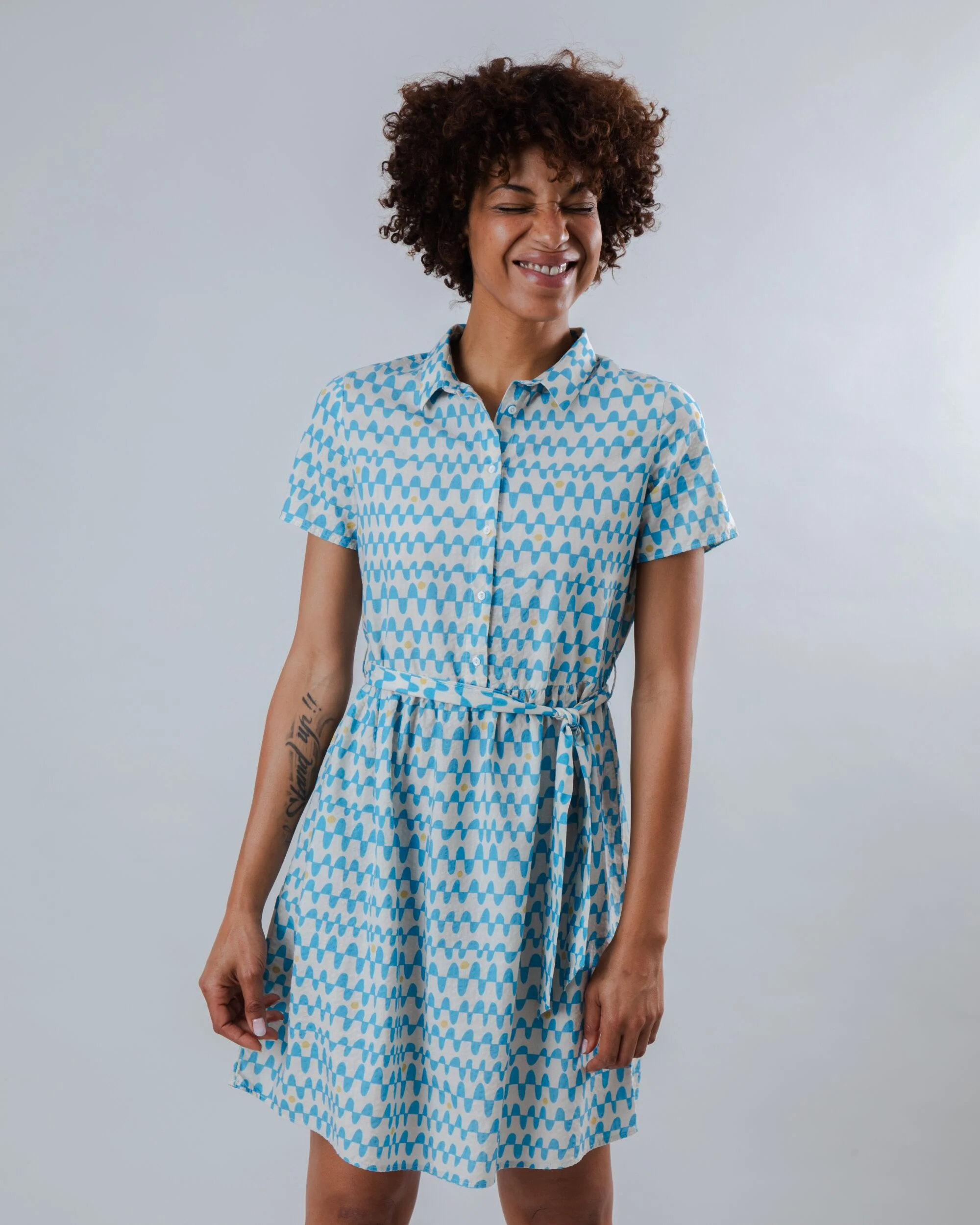Sunset Short Dress Blue