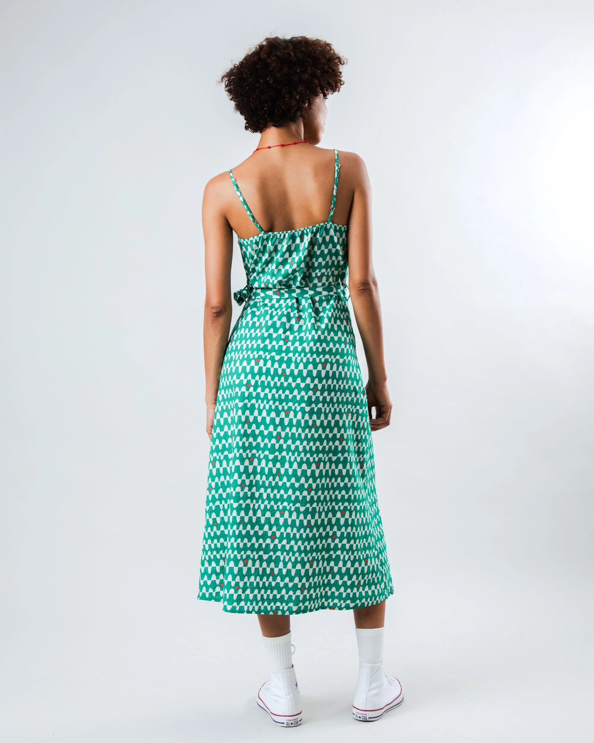 Sunset Strap Dress Green - Image 5