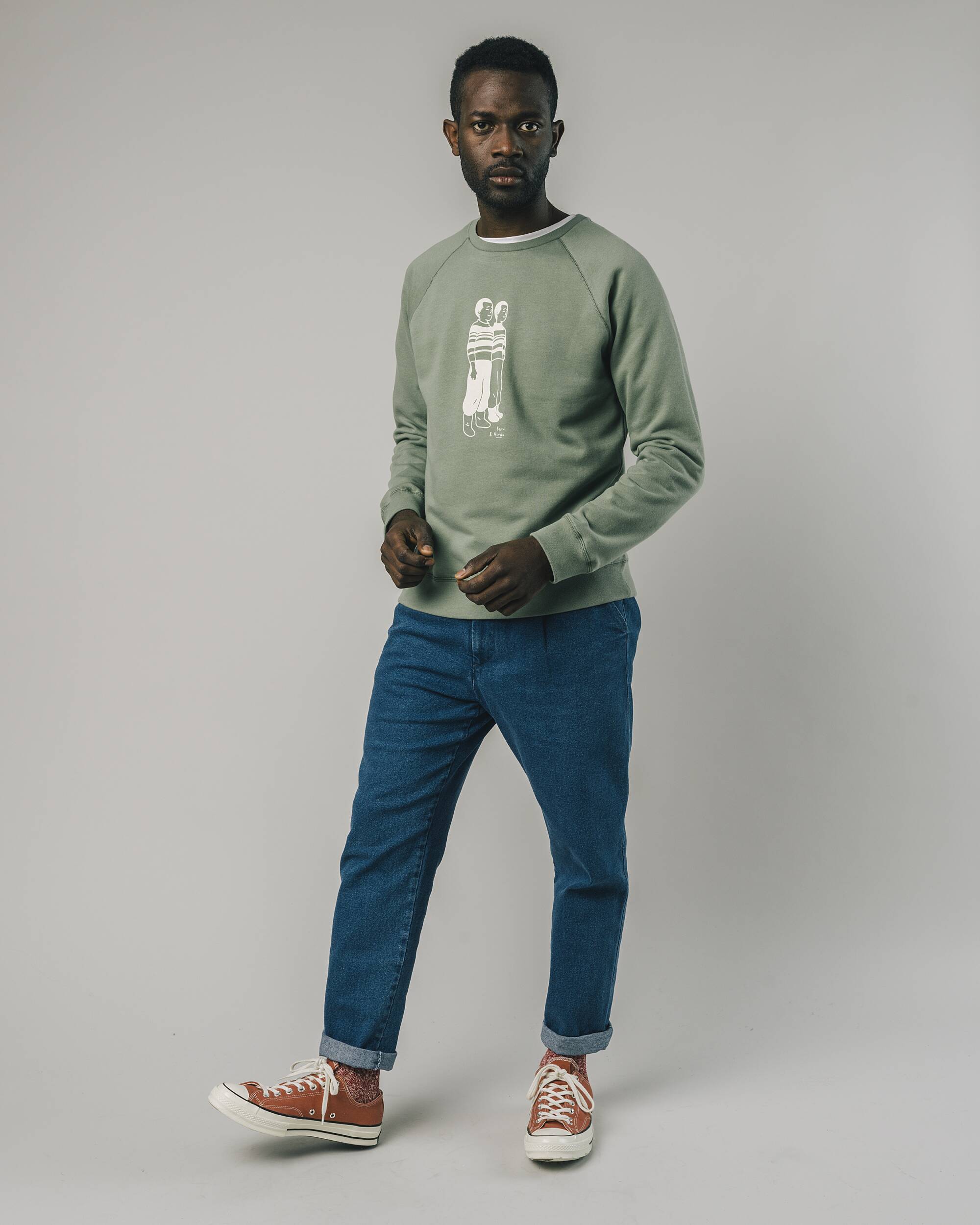 Twins Sweatshirt Kakhi - Image 3