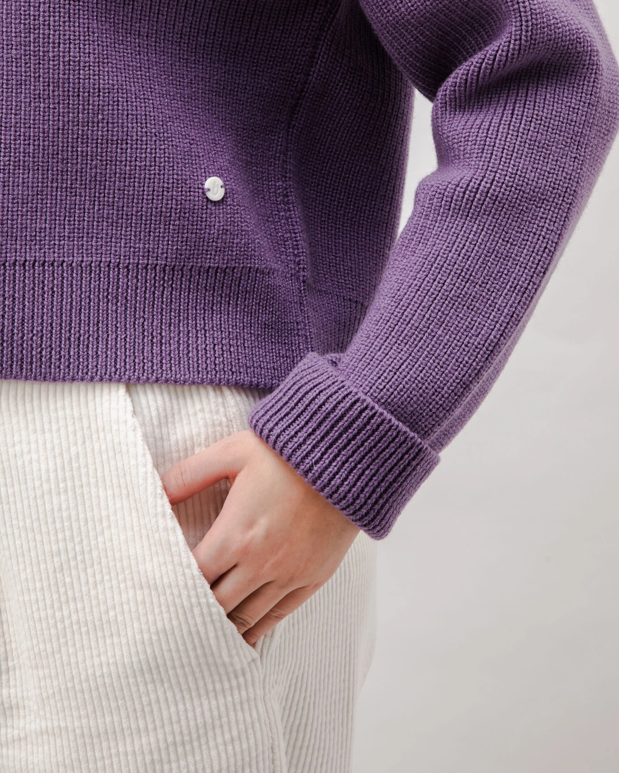Waterfront Cropped Wool Sweater Orchid - Image 6