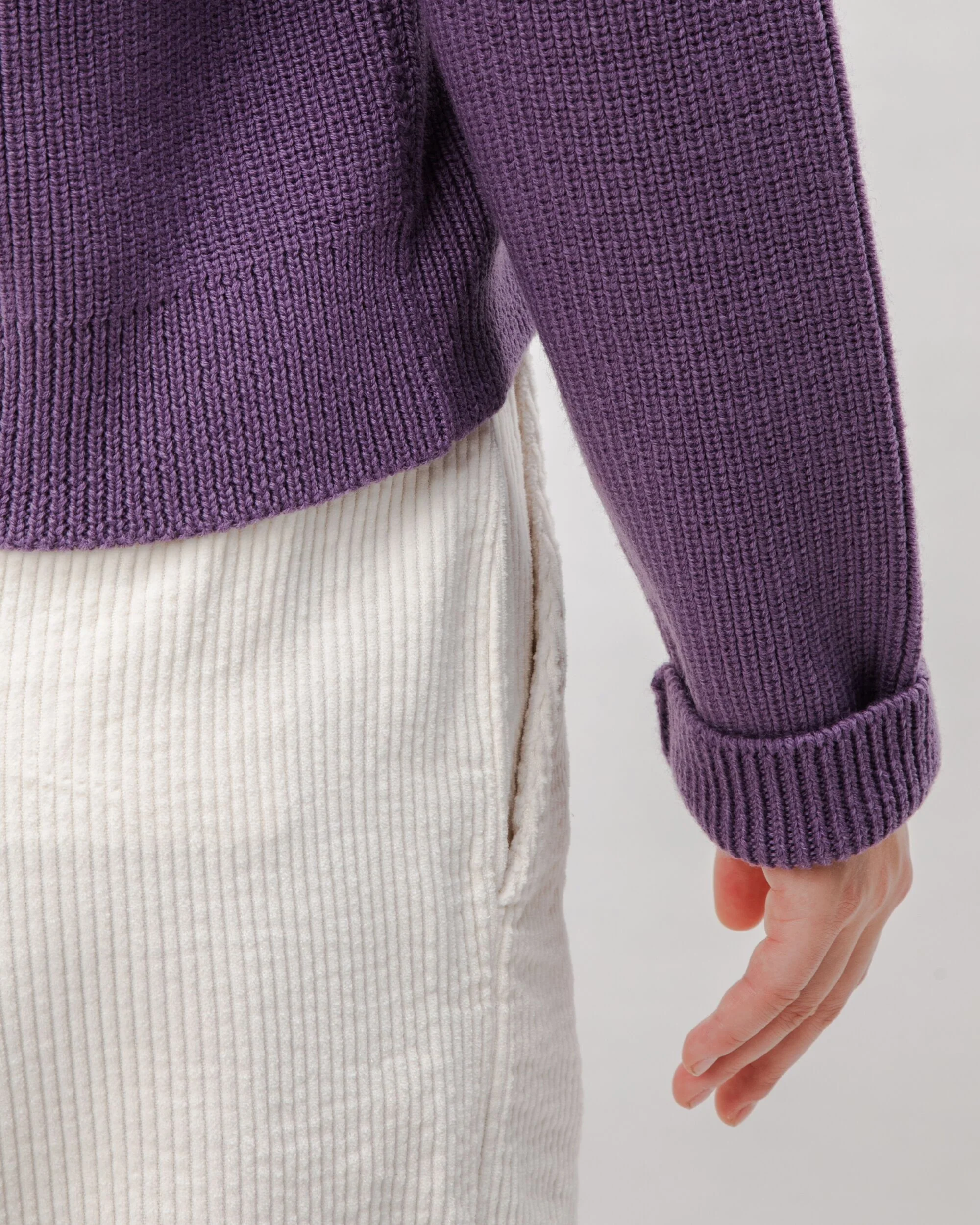 Waterfront Cropped Wool Sweater Orchid - Image 7