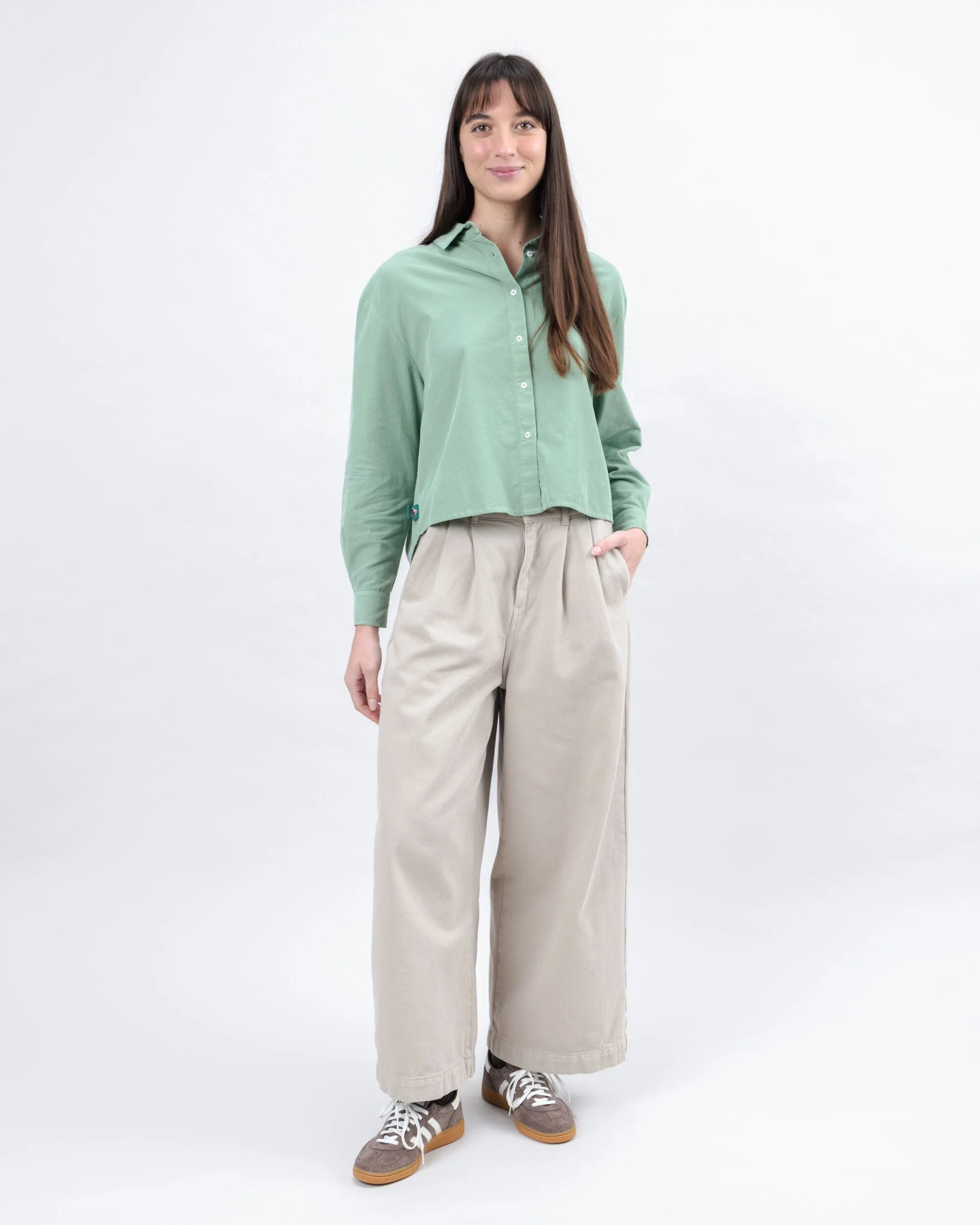 Wide Leg Pants Ecru - Image 3