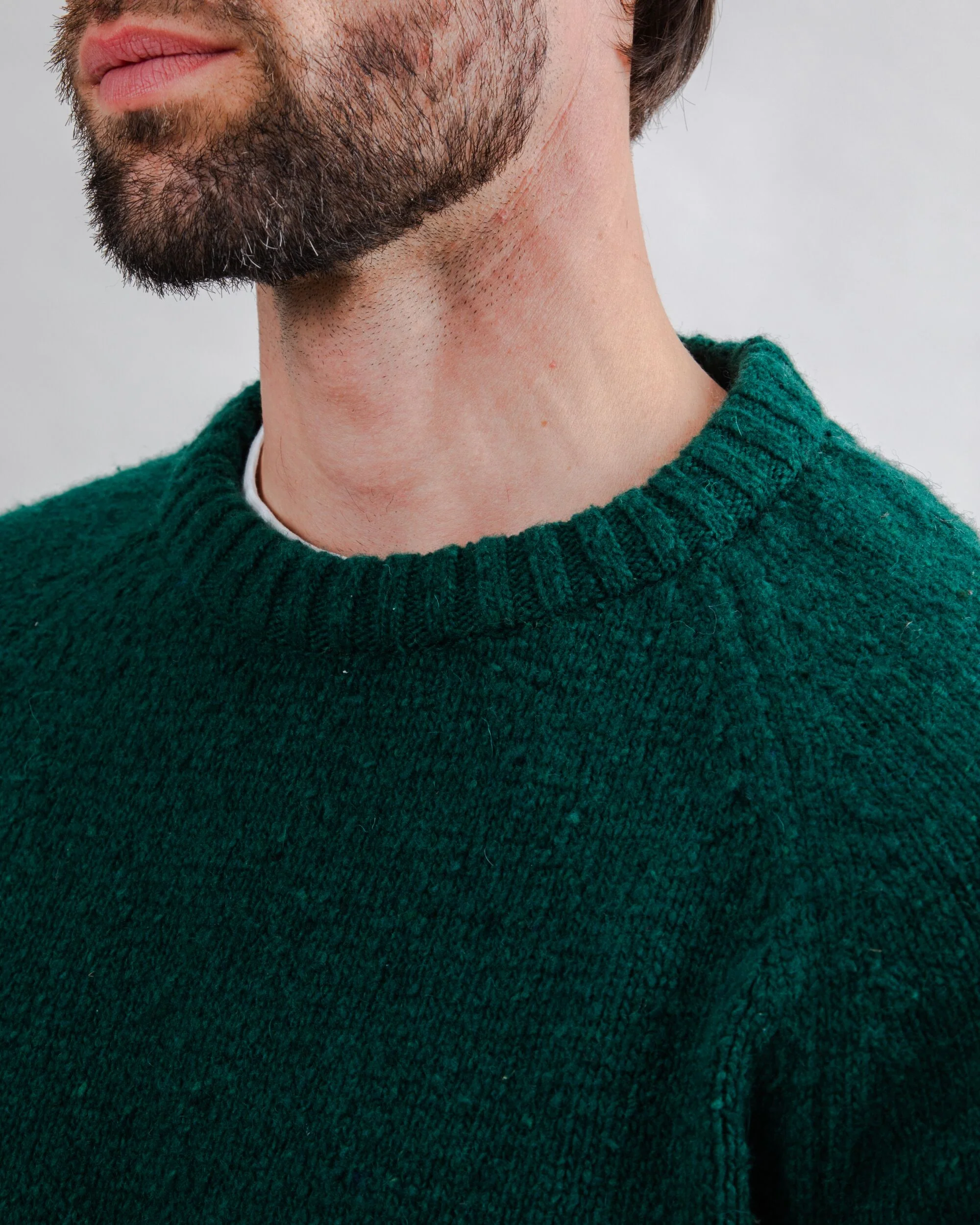 Wool Sweater Raglan Green - Image 4