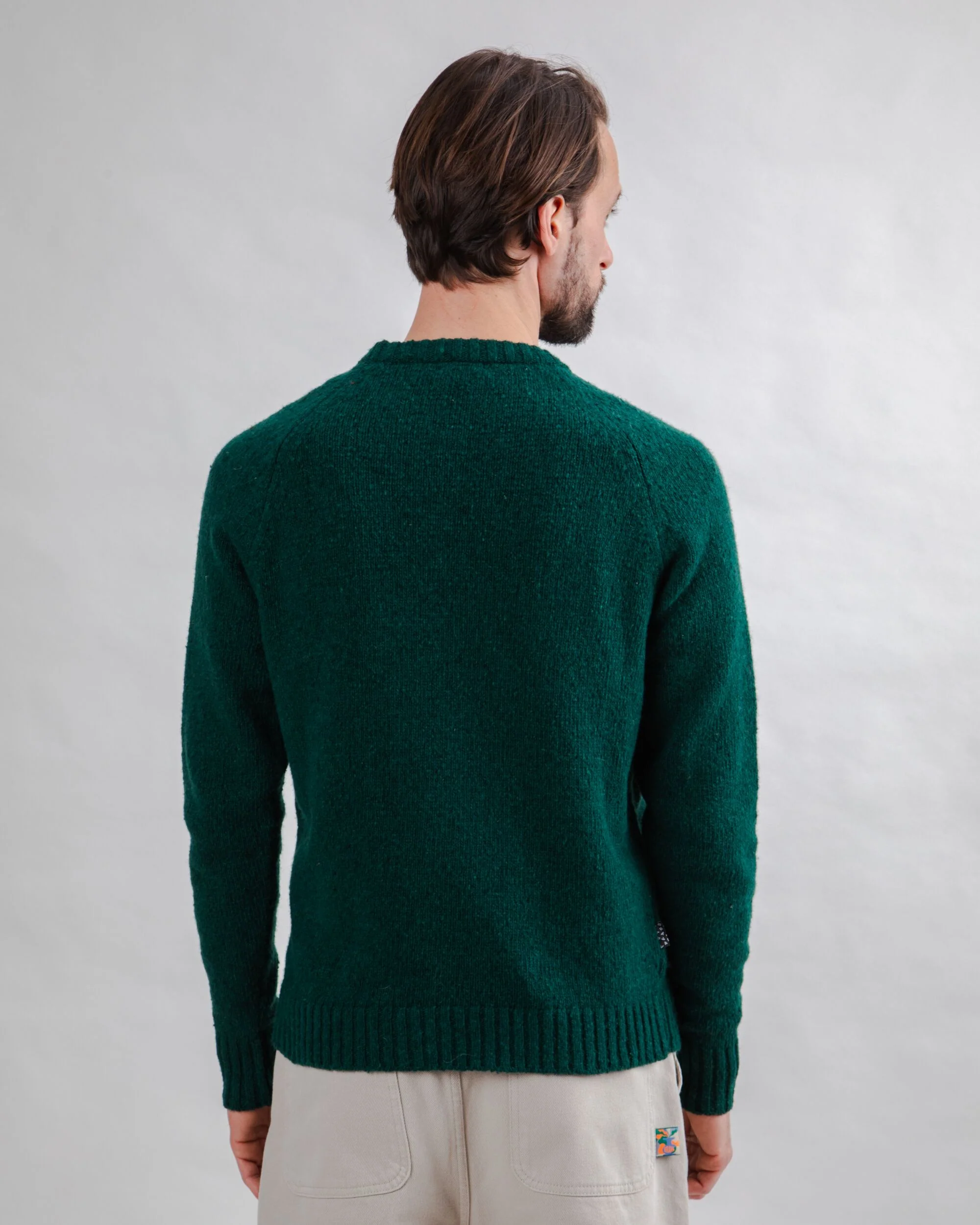 Wool Sweater Raglan Green - Image 5